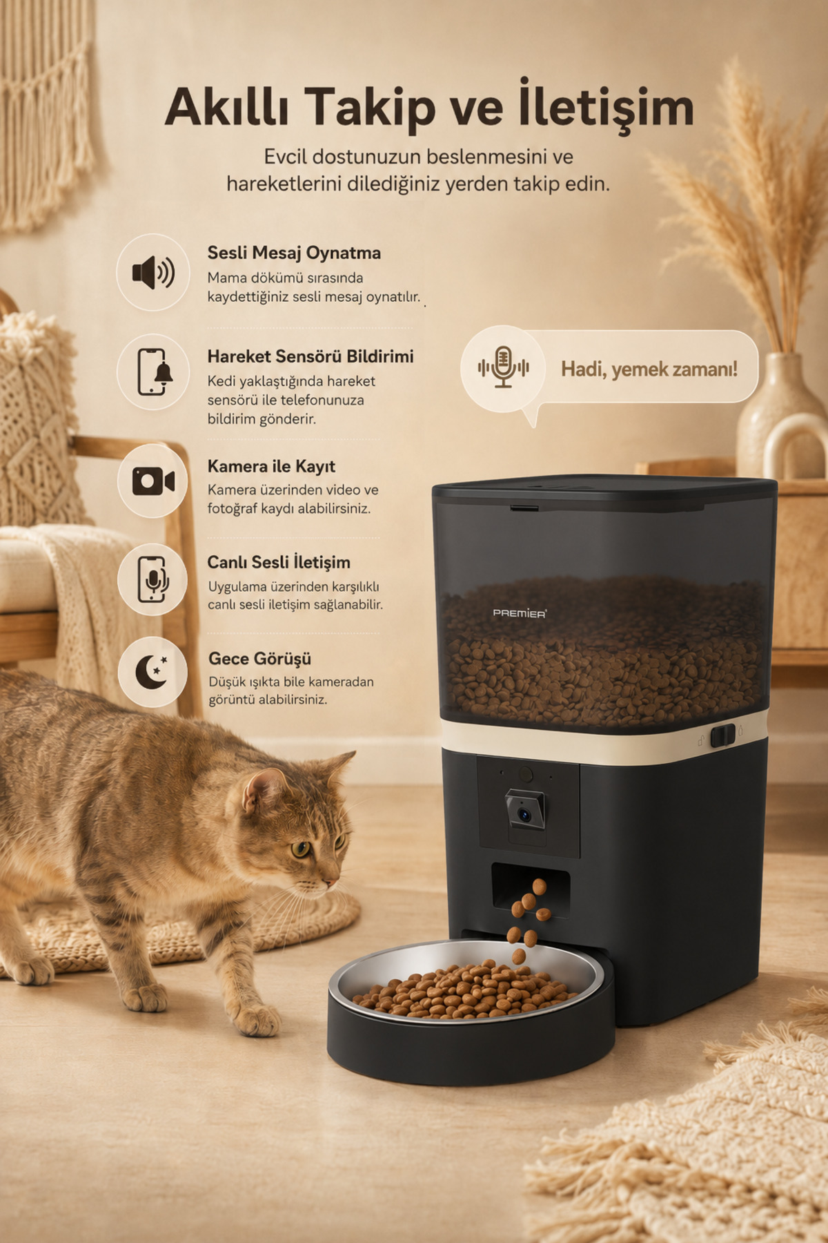 ظرف غذای هوشمند حیوانات خانگی پریمیر Premier Petmate Smart Pro، مدل PPF 1009، مشکی