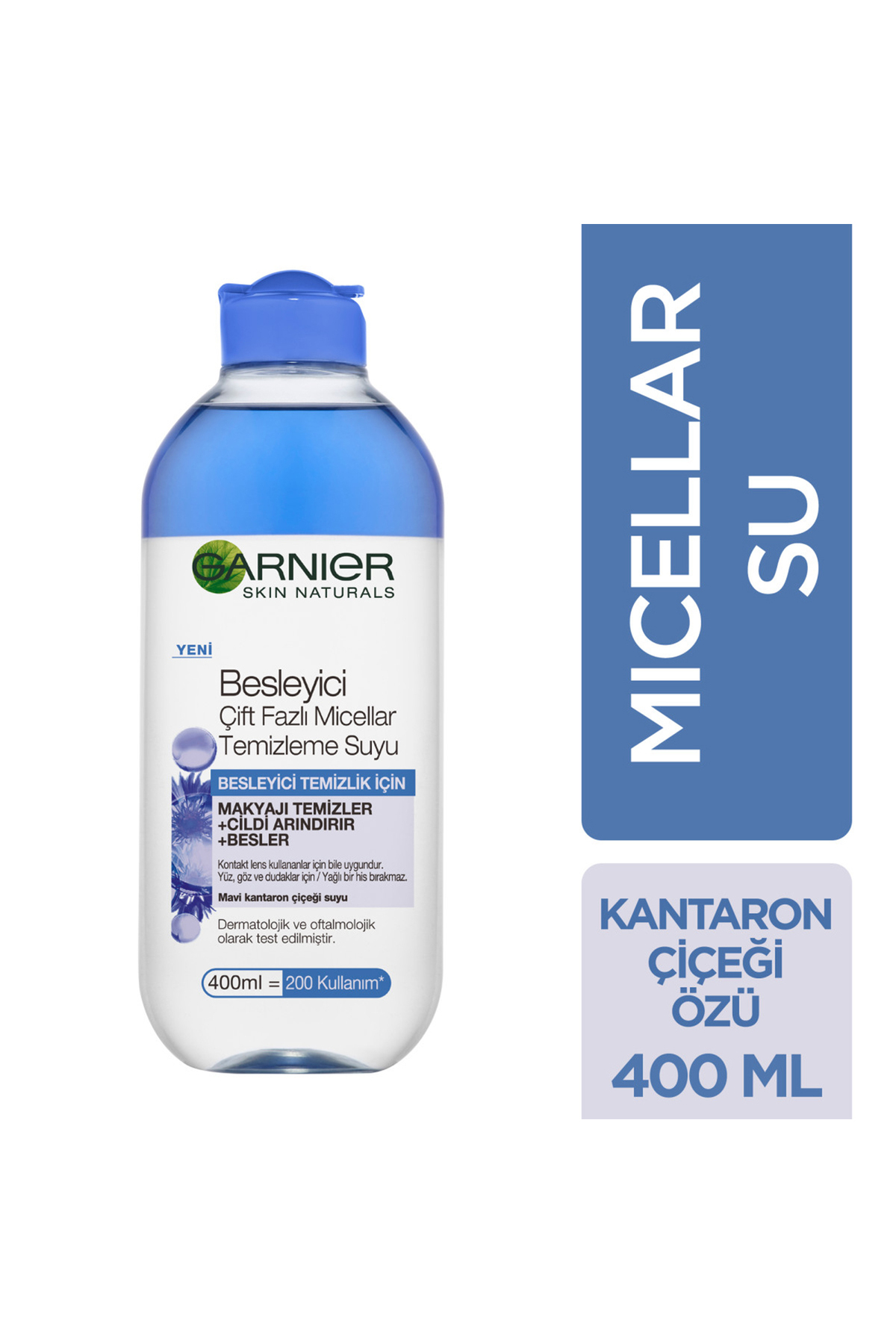 Garnier آب پاک کننده آرایشی دو فازی نوآورانه با عصاره گل آبی 400 میلی لیتر