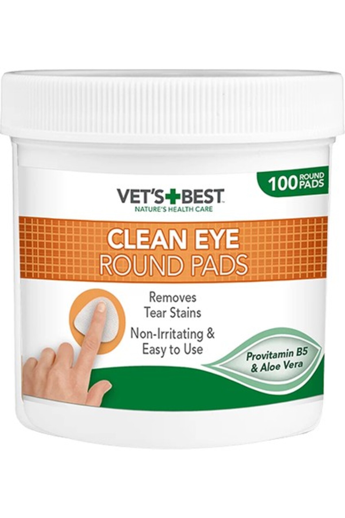 پد انگشتی پاک‌کننده چشم گربه و سگ وتس بست Vet's Best، ۱۰۰ عددی