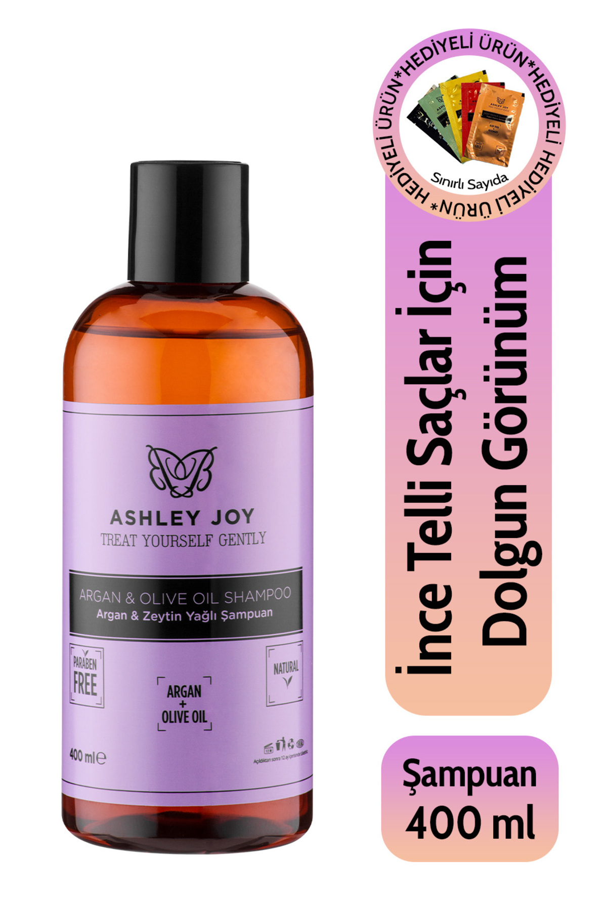 شامپو آرگان و روغن زیتون با حجم 400 میل اشلی جوی Ashley Joy