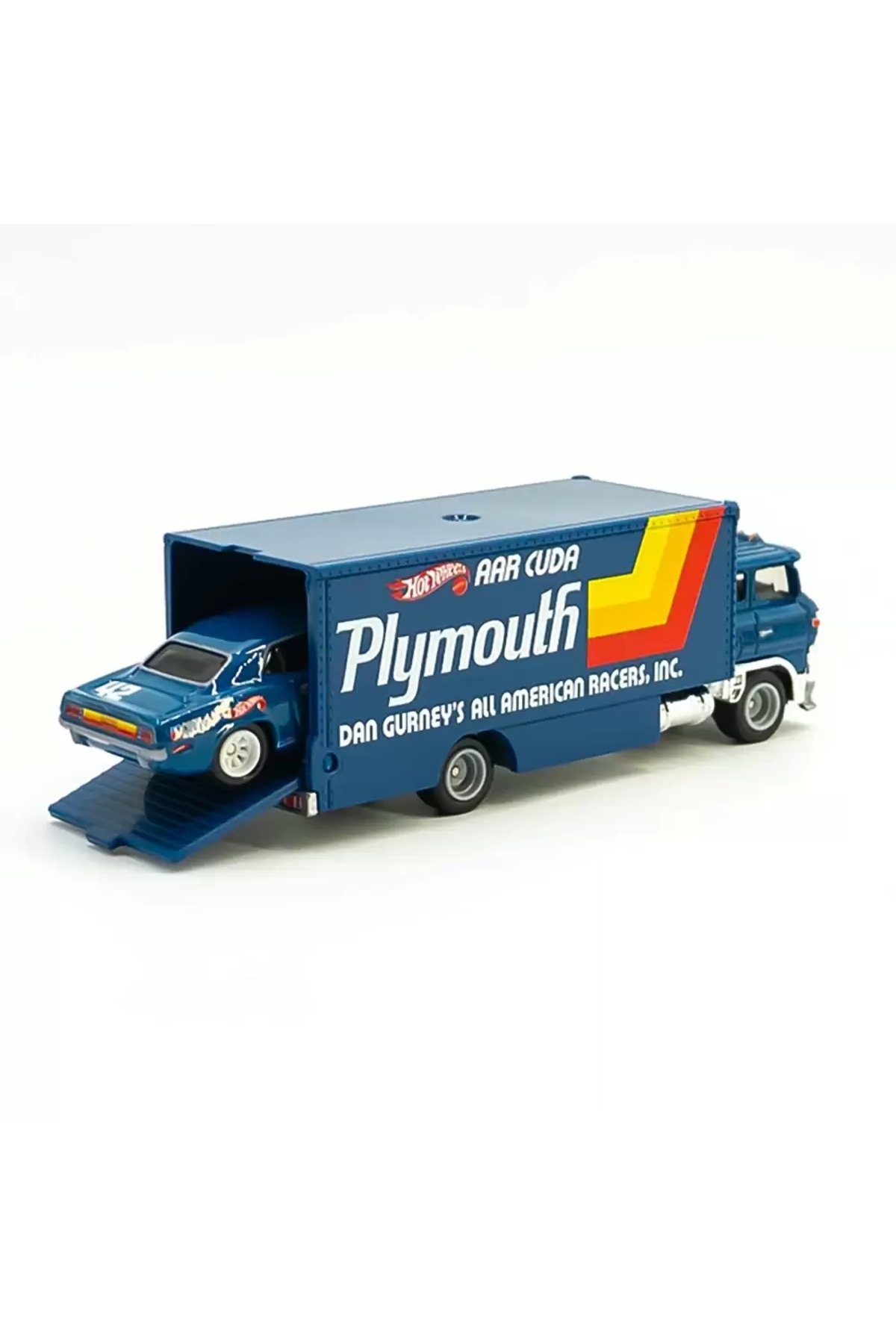 مدل خودرو HOT WHEELS PREMIUM TEAM TRANSPORT 70 PLYMOUNT AAR CUDA SAKURA SPRINTER HRV38 اورجینال Hotwhells