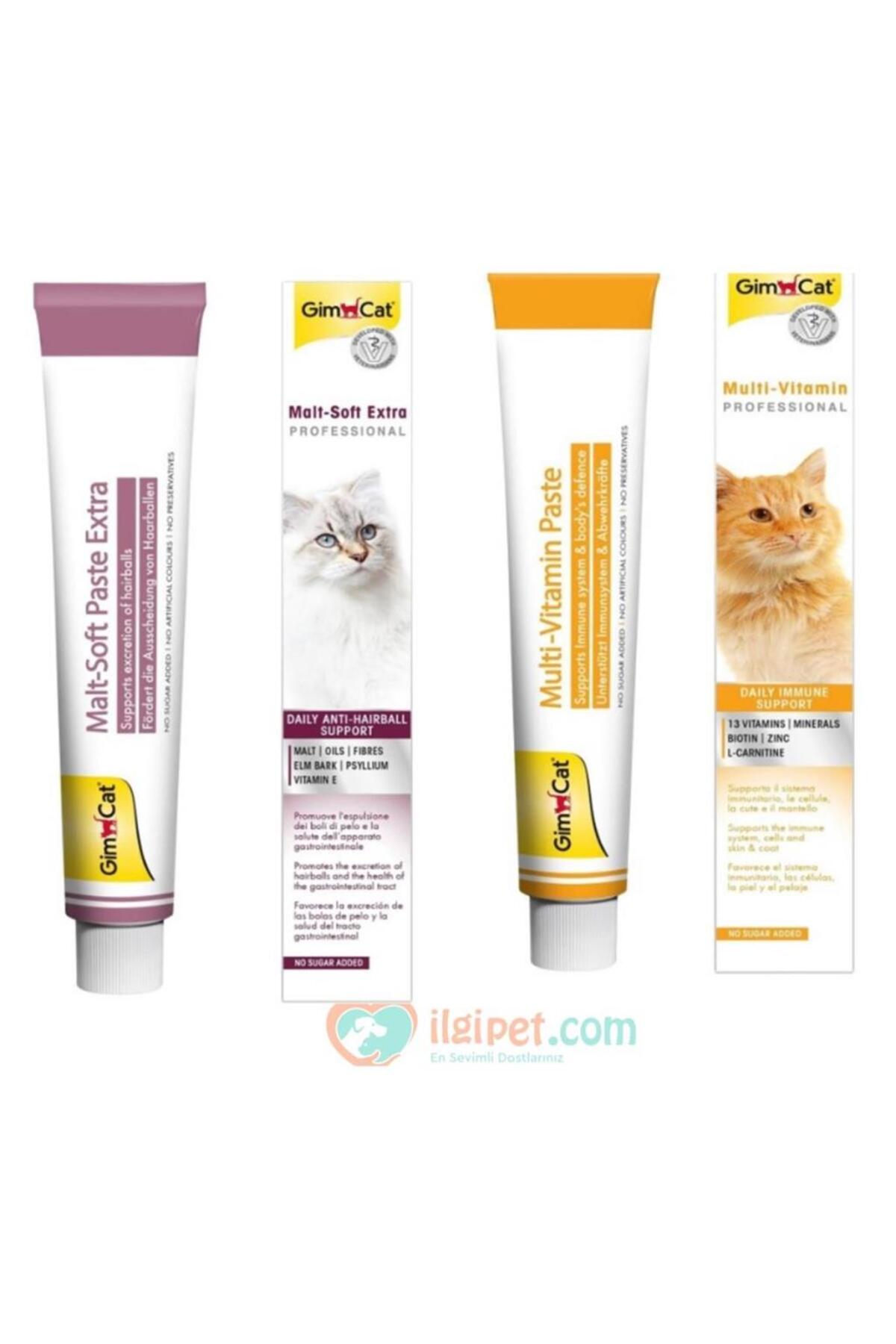 خمیر گربه جیمکت Gimcat، Malt Soft Extra و Multi-Vitamin (هرکدام ۱۰۰ گرم)
