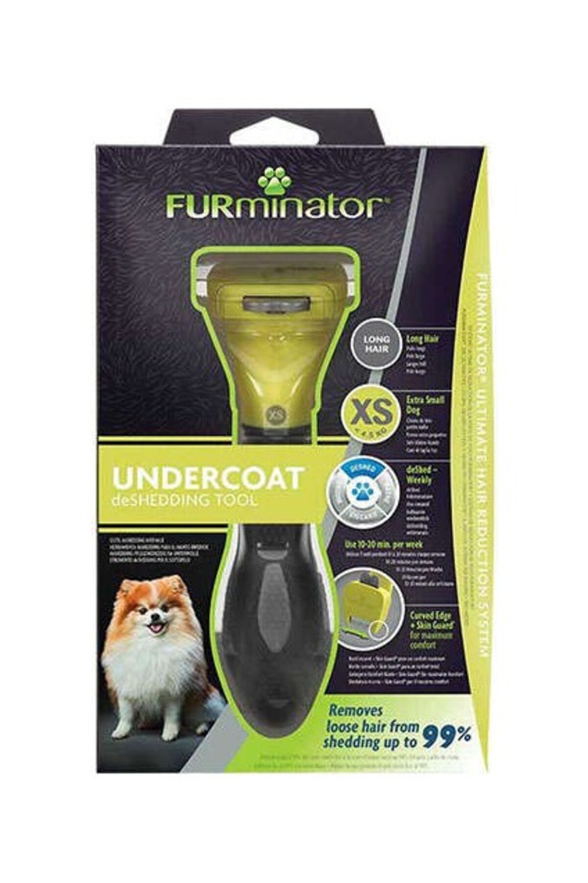 شانه سگ برای موهای بلند فورمینیتور Furminator Long Hair XS چندرنگ