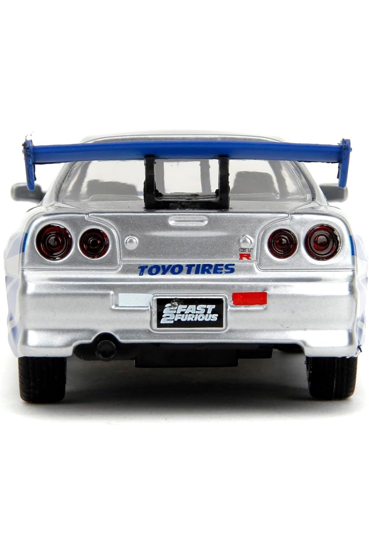 ماشین اسباب بازی JADA FAST AND FURIOUS DIECAST MODEL 12 CM 2002 NISSAN SKYLINE GTR R34 SILVER BLUE هات ویلز اورجینال HOT WHEELS