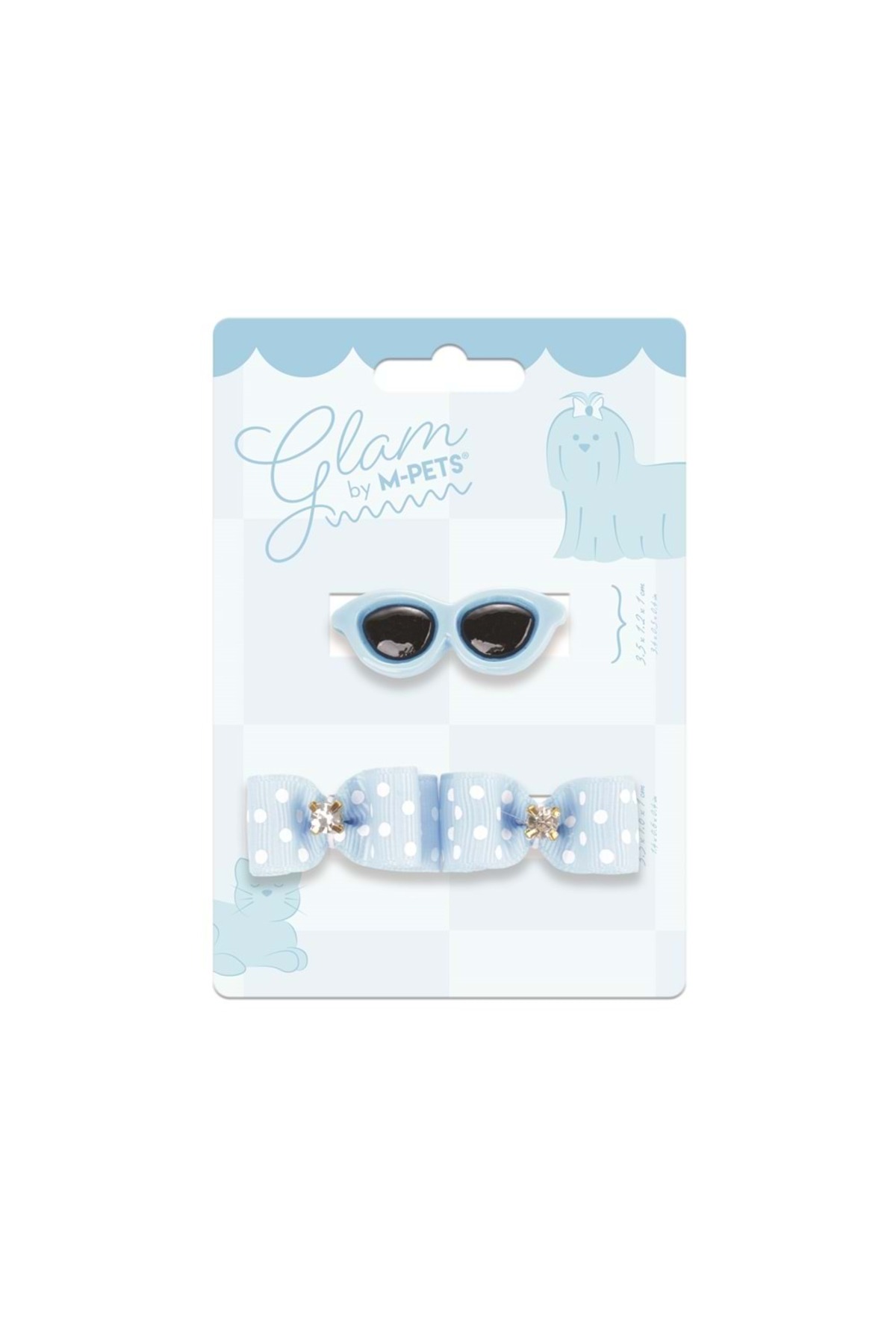پاپیون تزئینی سگ ام‌پتس M-PETS GLAM، آبی، مدل 60900399
