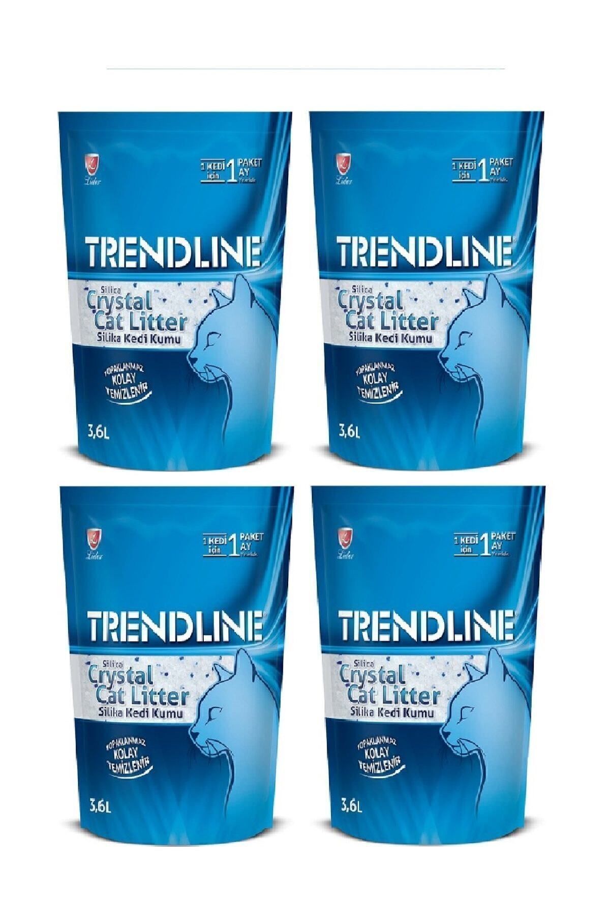 خاک گربه سیلیکا ترندلاین Trendline، بدون گردوغبار، بسته ۴ عددی