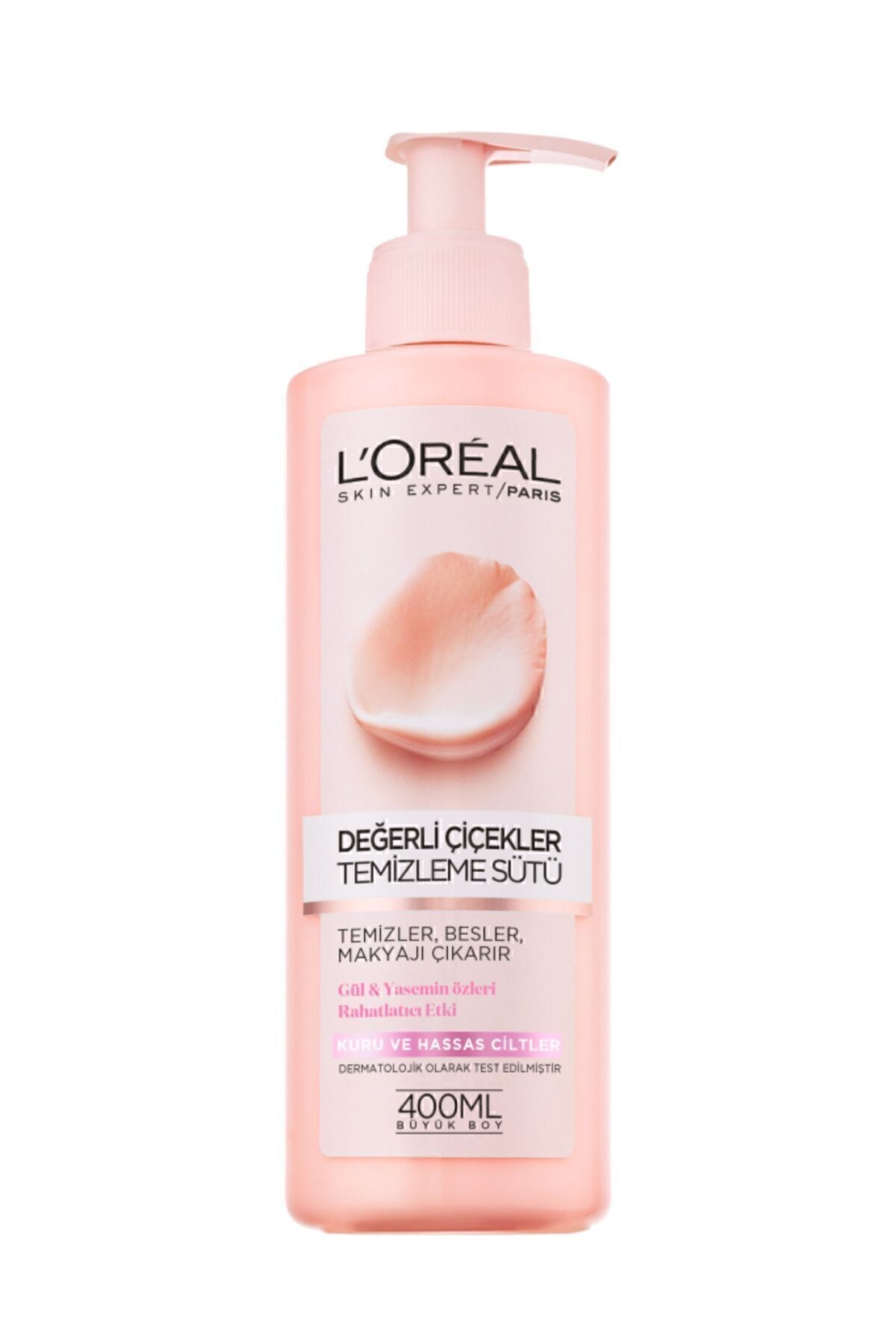 L'Oreal Paris محصول شستشوی صورت برای پوست خشک و حساس با شیر تمیزکننده 400 میلی لیتر