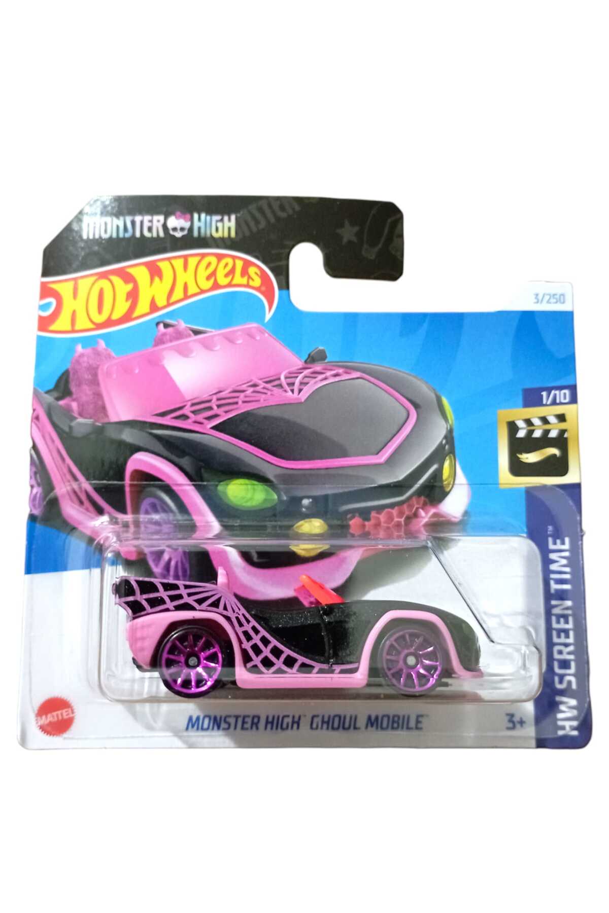 ماشین اسباب بازی MONSTER HIGH GHOUL BLACK MOBILE SINGLE CARS 2024 SERIES ORIGINAL HOT WHEELS هات ویلز اورجینال HOT WHEELS