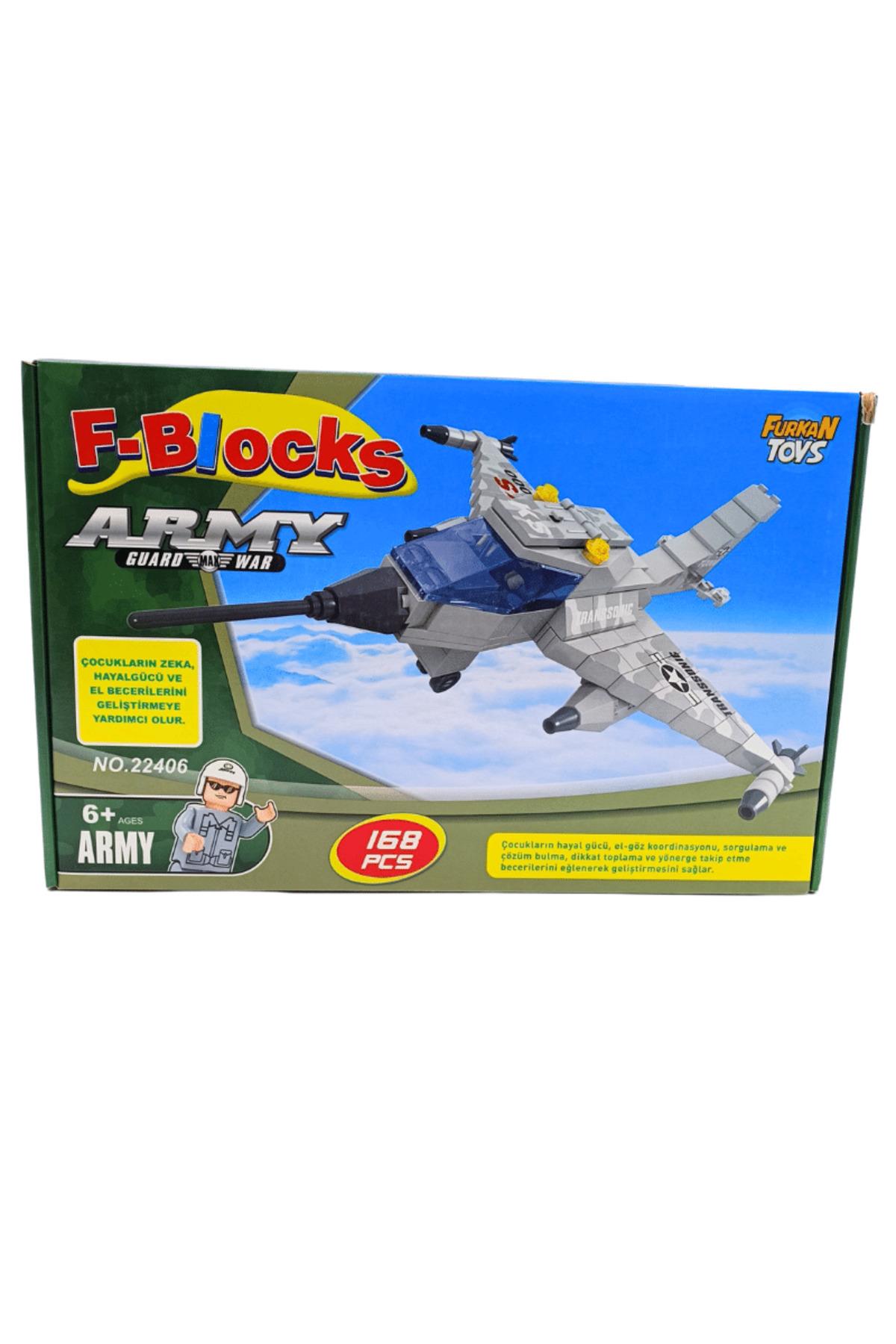 لگو و اسباب بازی های ساخت محور F BLOCKS SOLDIER SERIES WARPLANE LEGO 168 PIECES FR38132 از ترکیه Furkan Toys