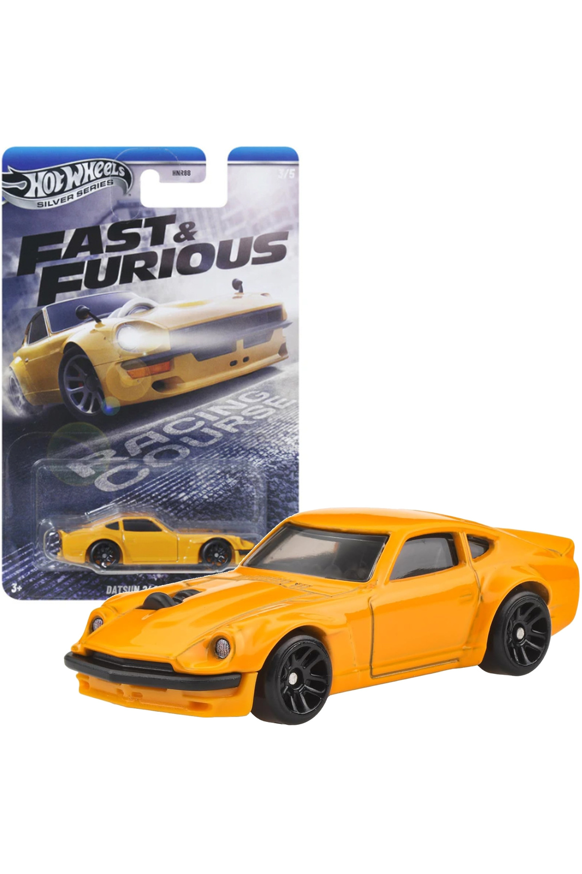 ماشین اسباب بازی سری نقره ای DATSUN 240Z سفارشی LONG KART HNR88 JBY41 از ترکیه HOT WHEELS