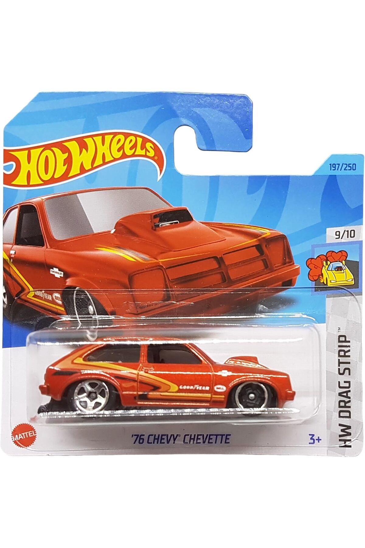 ماشین اسباب بازی ´76 CHEVY CORVETTE HW DRAG STRIP 9 10 HKH35 کارت کوتاه سال خوب زنگ مت هات ویلز اورجینال HOT WHEELS