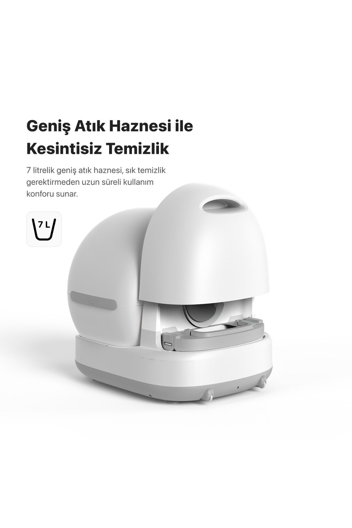 ست توالت گربه خودکار ۷۲ لیتری و ظرف غذای فولادی زنون اسمارت Xenon Smart، مدل B02860000016