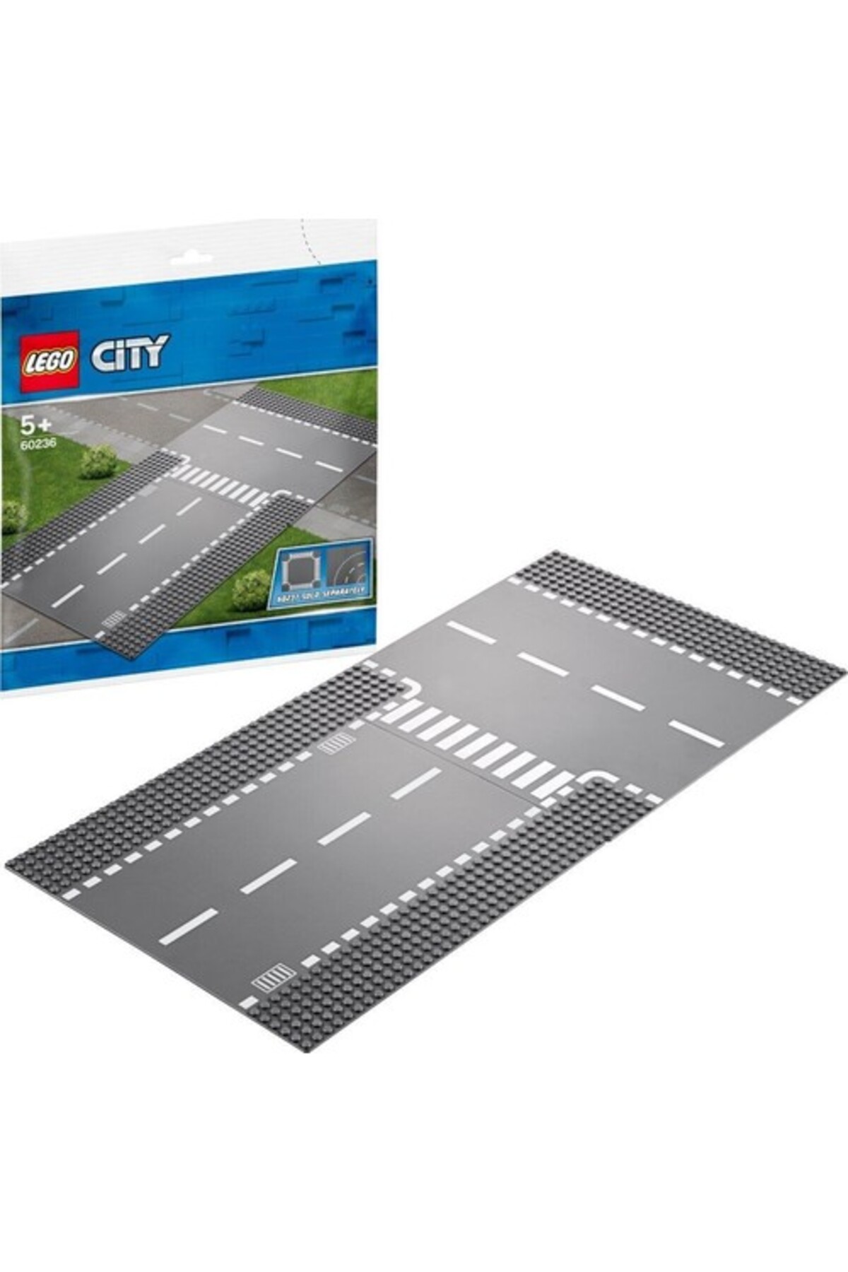 LEGO لگو 60236 تقاطع مستقیم و تی /شهر +5 سال 2 عدد