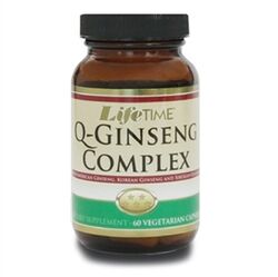 مکمل غذایی کپسول گیاهی جینسینگ لایف‌تایم LifeTime Q-Ginseng Complex، ۶۰ عدد