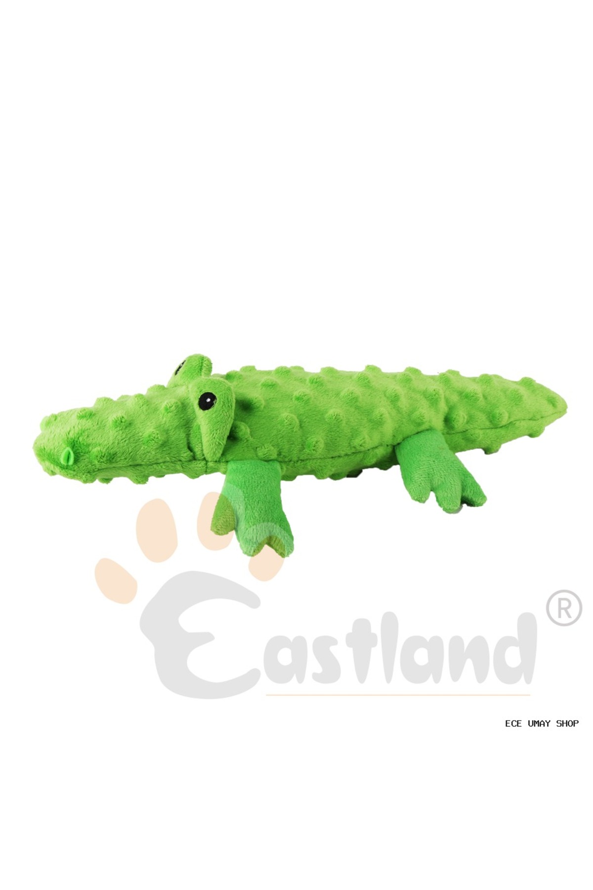 اسباب‌بازی سگ کروکودیل پولیشی صدادار ۳۵ سانتی‌متری ایستلند Eastland چندرنگ