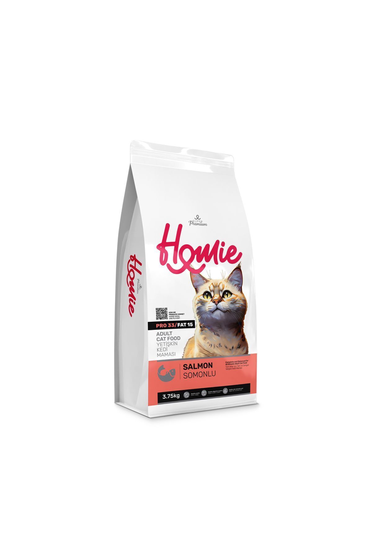 غذای خشک گربه بالغ با طعم سالمون ۳٫۷۵ کیلوگرمی هومی Homie 3,75KG