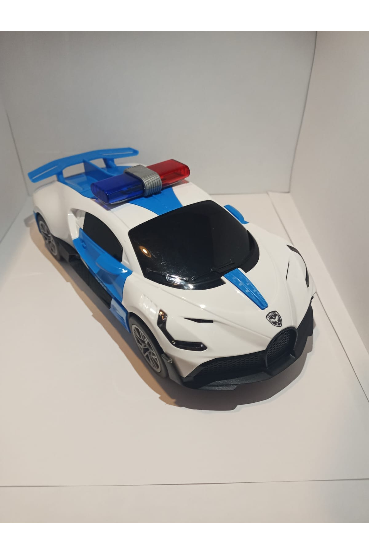 ماشین اسباب بازی پلیس چرخان 360 درجه بوگاتی با چراغ و موسیقی Boratila Toys