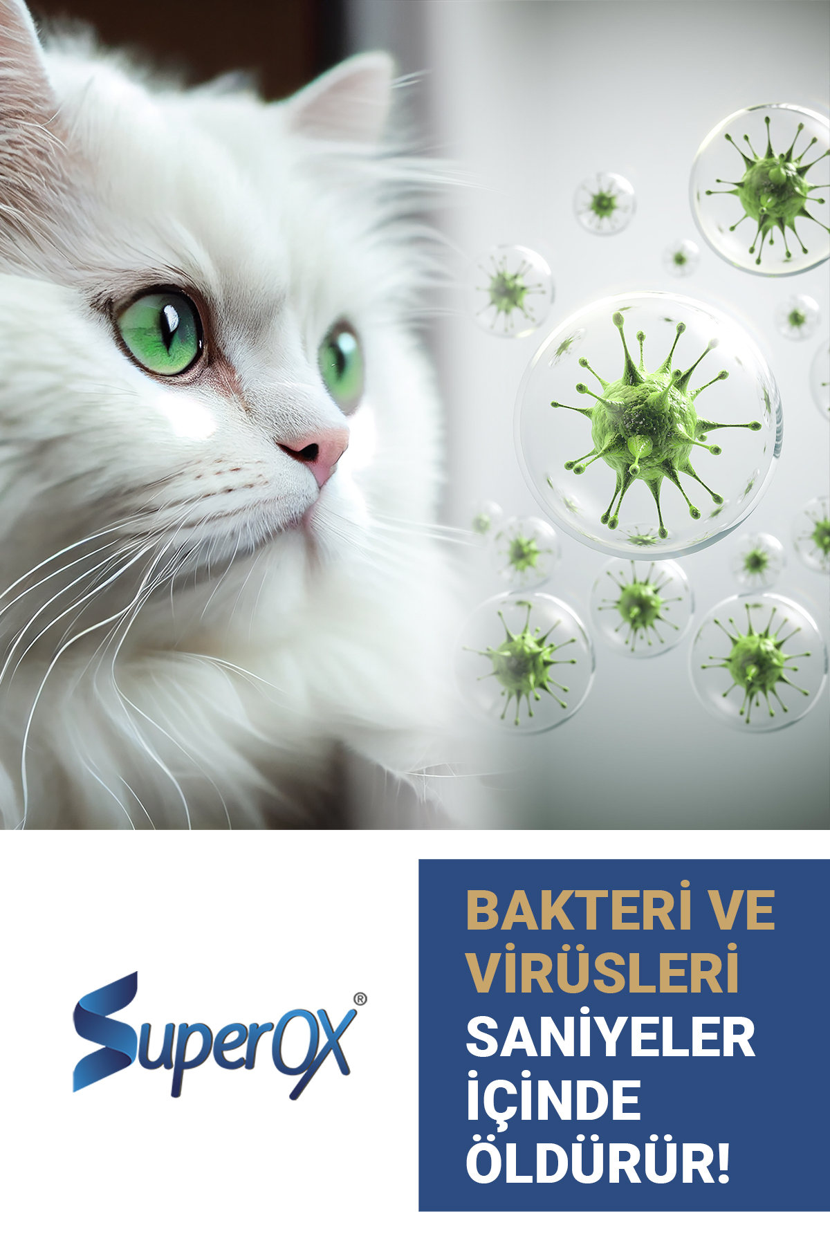 محلول طبیعی و بدون الکل مراقبت دهان، گوش، زخم و پوست حیوانات سوپراکس SuperOX، مدل MAM1/200AHS، ۱ لیتر