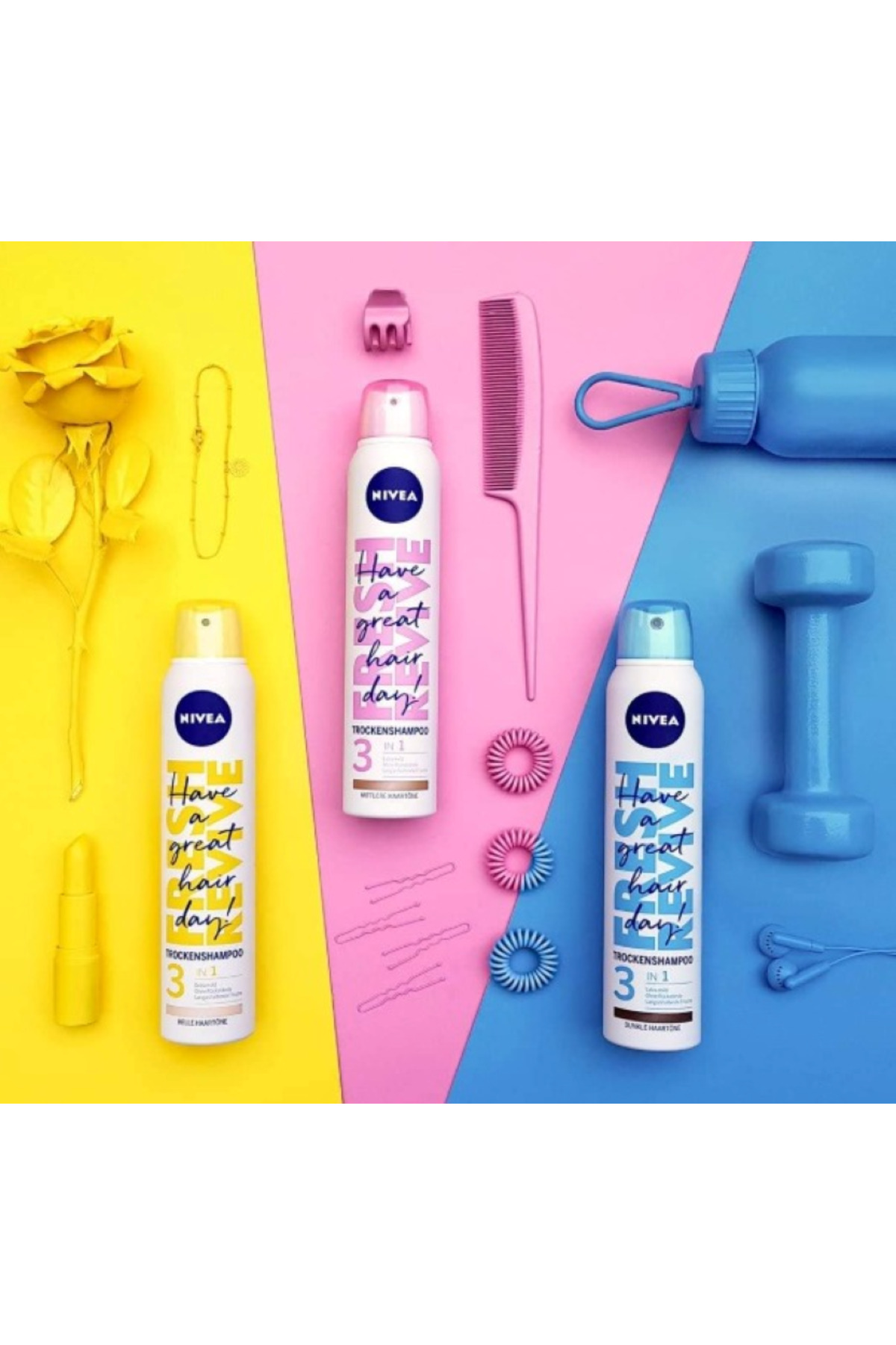 NIVEA شامپو خشک برای رنگ موی متوسط ​​200 میلی لیتر X2