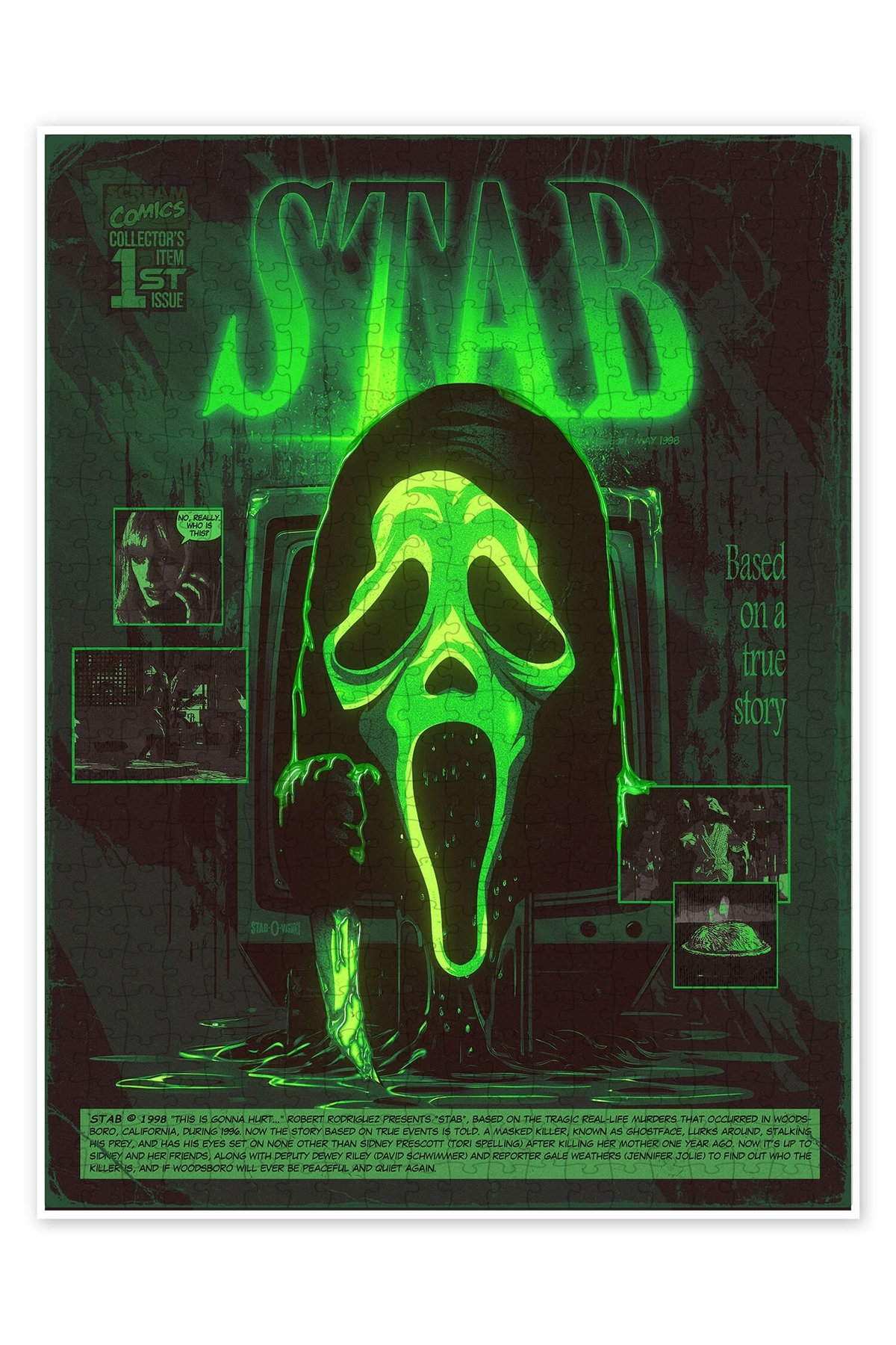 پازل STAB SCREAM 500 PIECE JIGSAW PUZZLE تم فیلم کلاسیک از ترکیه Jeronkarji