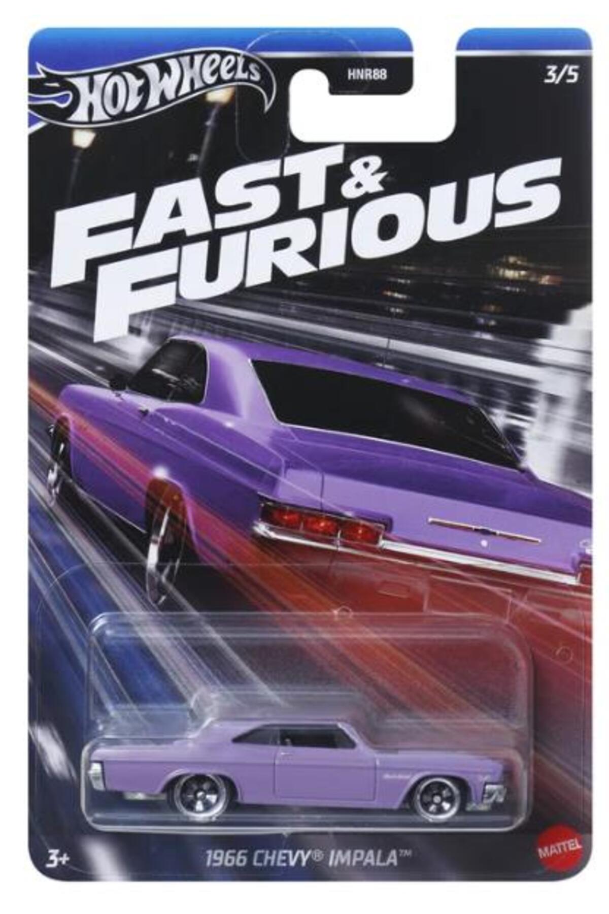مدل خودرو FAST & FURIOUS 1966 CHEVY IMPALA HRW53 هات ویلز اورجینال HOT WHEELS