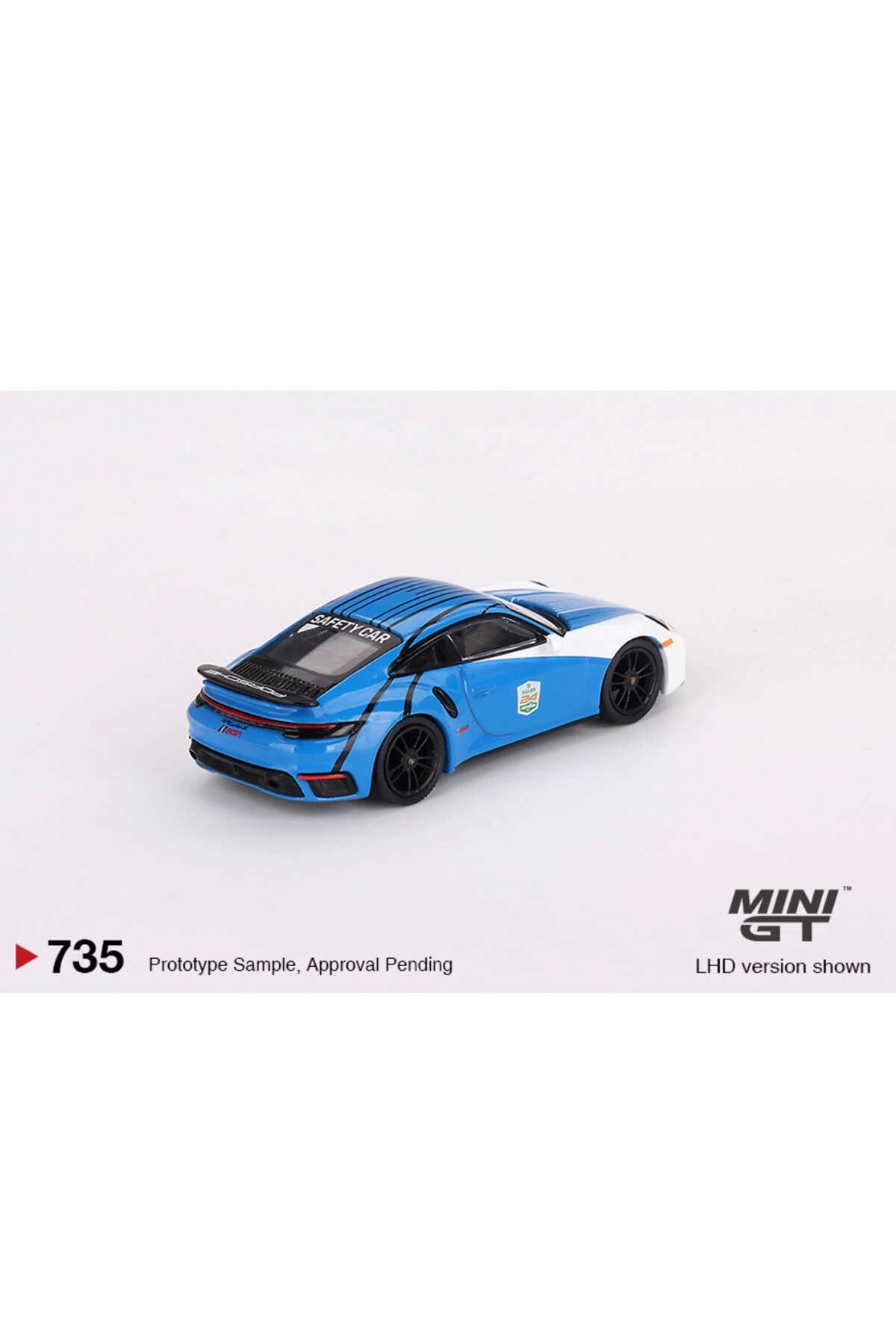 مدل خودرو PORSCHE 911 TURBO S SAFETY CAR 2023 IMSA DAYTONA 24 ساعت 735 اورجینال mini gt
