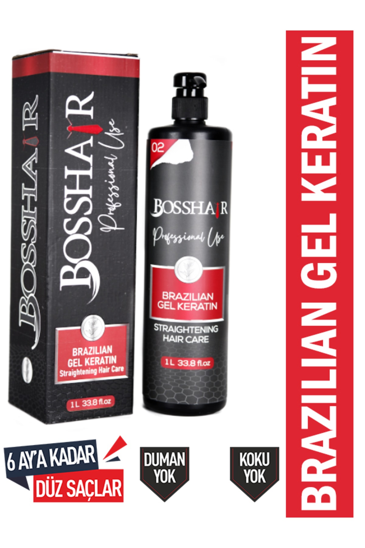 ست مراقبت مو ژل کراتین اورجینال BOSSHAİR