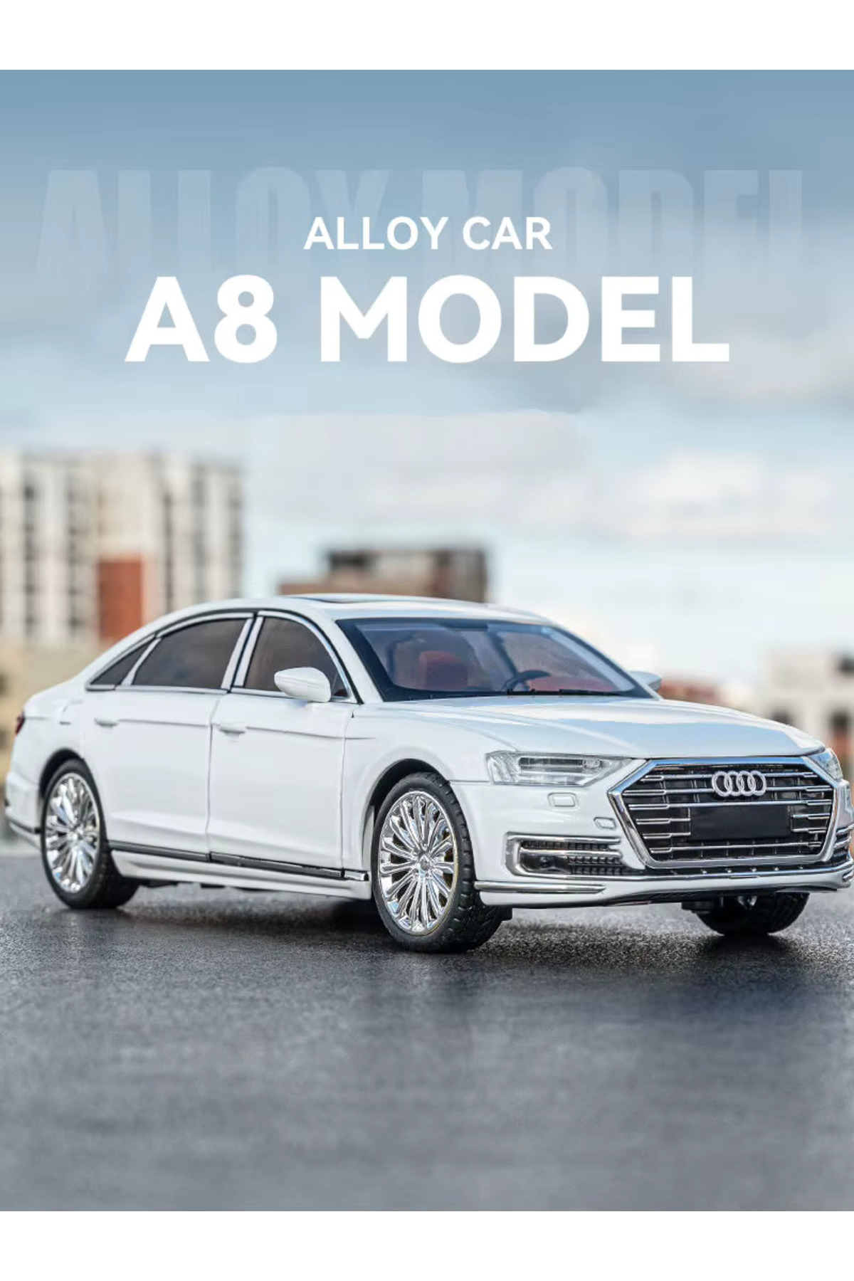 ماشین اسباب بازی AUDI A8 مدل 1:24 CAR WHITE CarStore