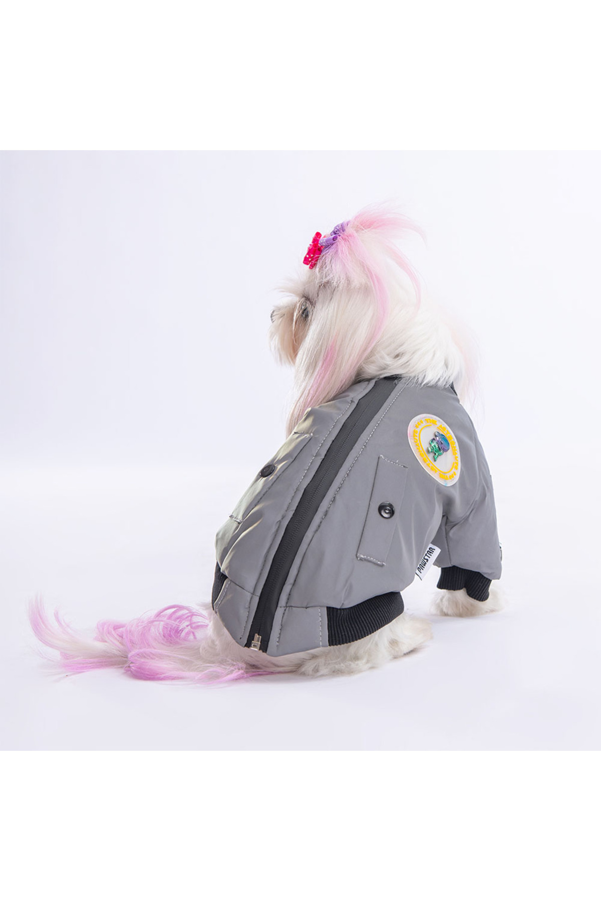 بارانی سگ پاوستار Pawstar مدل Astrodog خاکستری