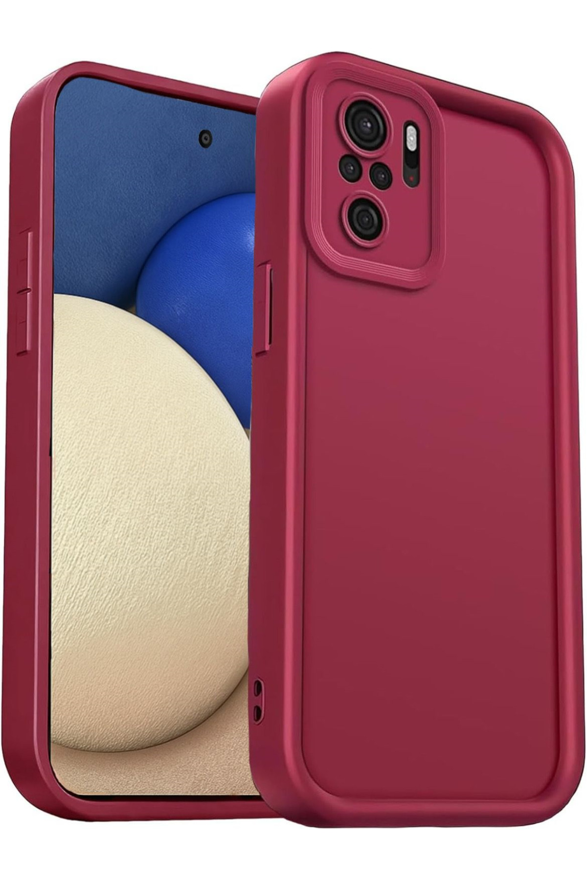 کاور و قاب روکش سیلیکونی قرمز CLARET جذب شوک با بافت نرم دوربین سازگار شیائومی REDMI NOTE 10 10S فیبکس Fibaks