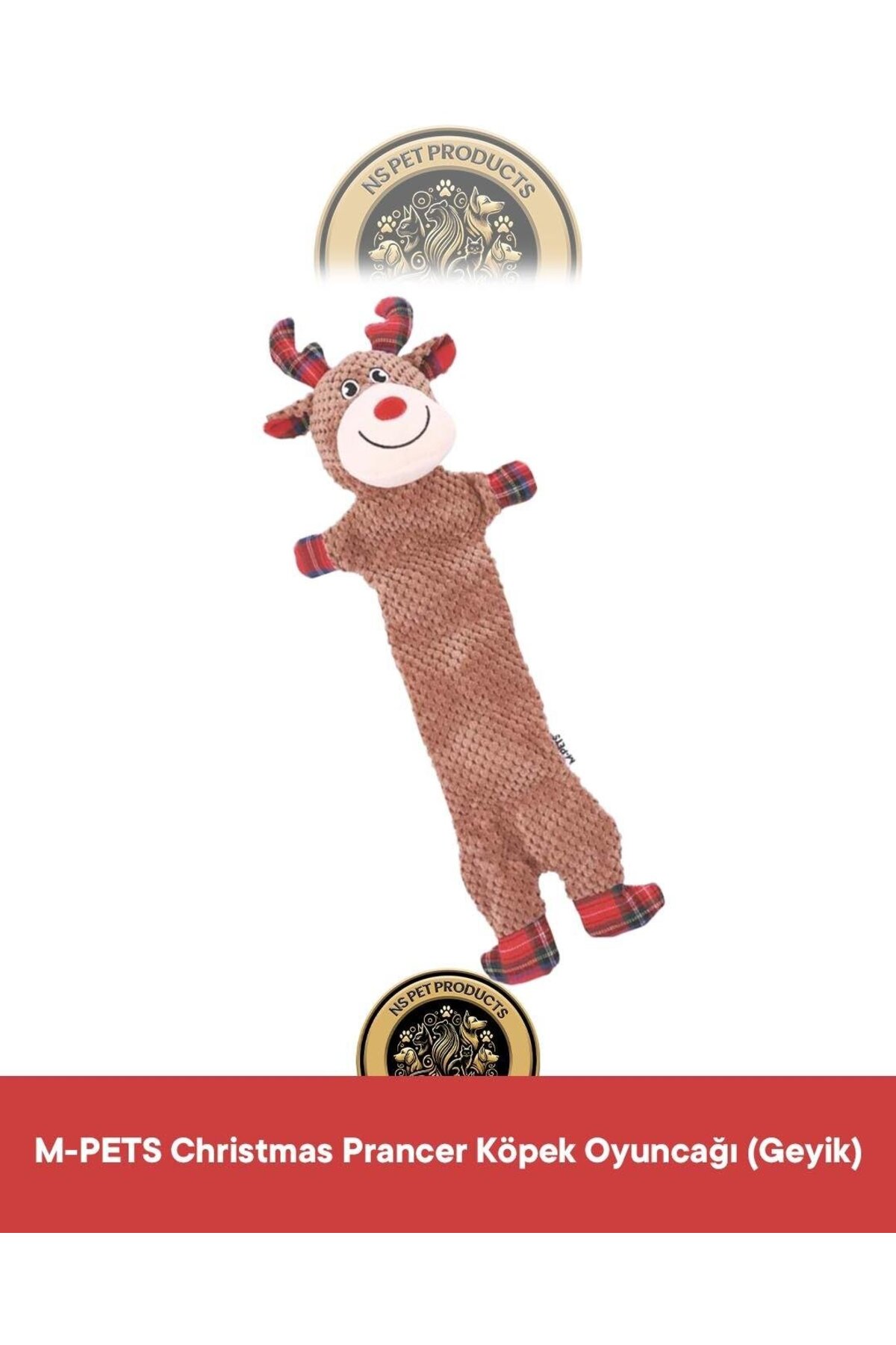 اسباب‌بازی سگ Christmas Prancer طرح گوزن کریسمس، ام‌پتس M-PETS، مدل OA0049 چندرنگ