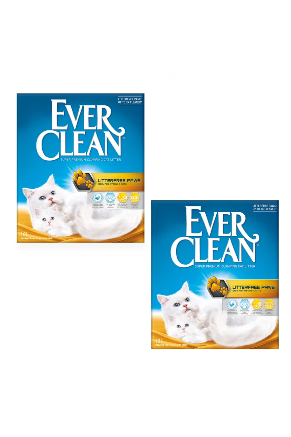 خاک گربه Litterfree Paws اورکلین Ever Clean، ۱۰ لیتر × ۲ بسته