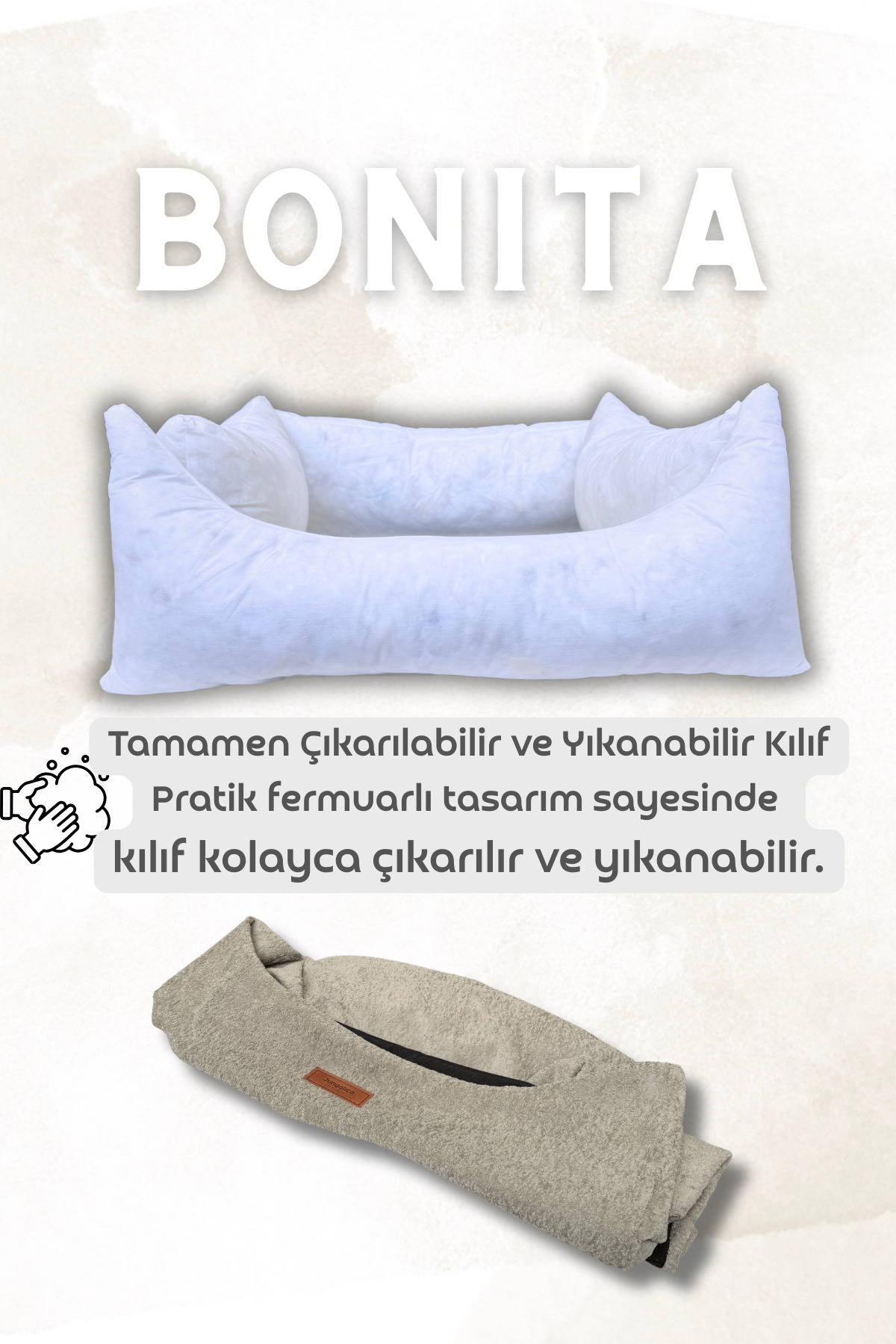 تخت گربه و سگ جونگولیکا پت پروداکتس Jungolica Pet Products Bonita مدل JPP89، کرم