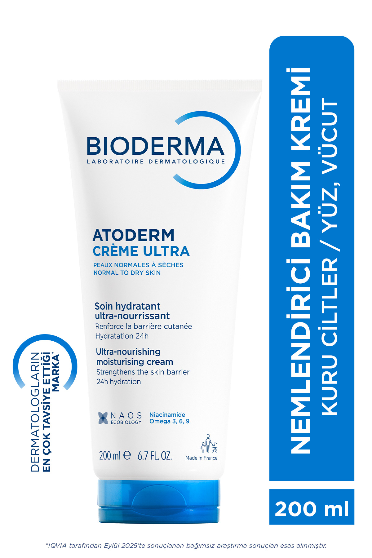 کرم مرطوب کننده تیوپی مدل Atoderm با حجم 200 میل بایودرما Bioderma