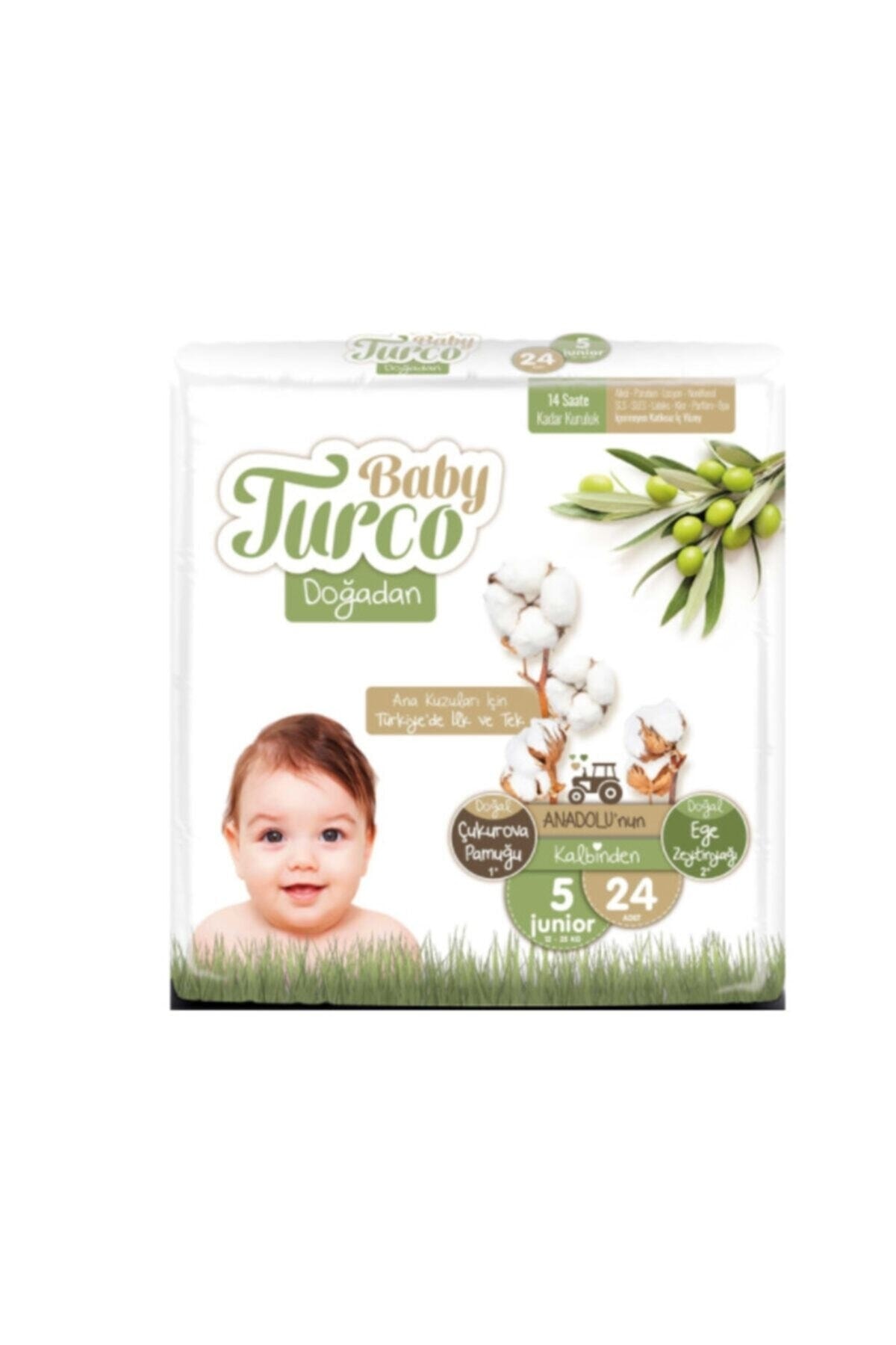 پوشک بچه بیبی تورکو سایز 5 120 عدد اورجینال Baby Turco