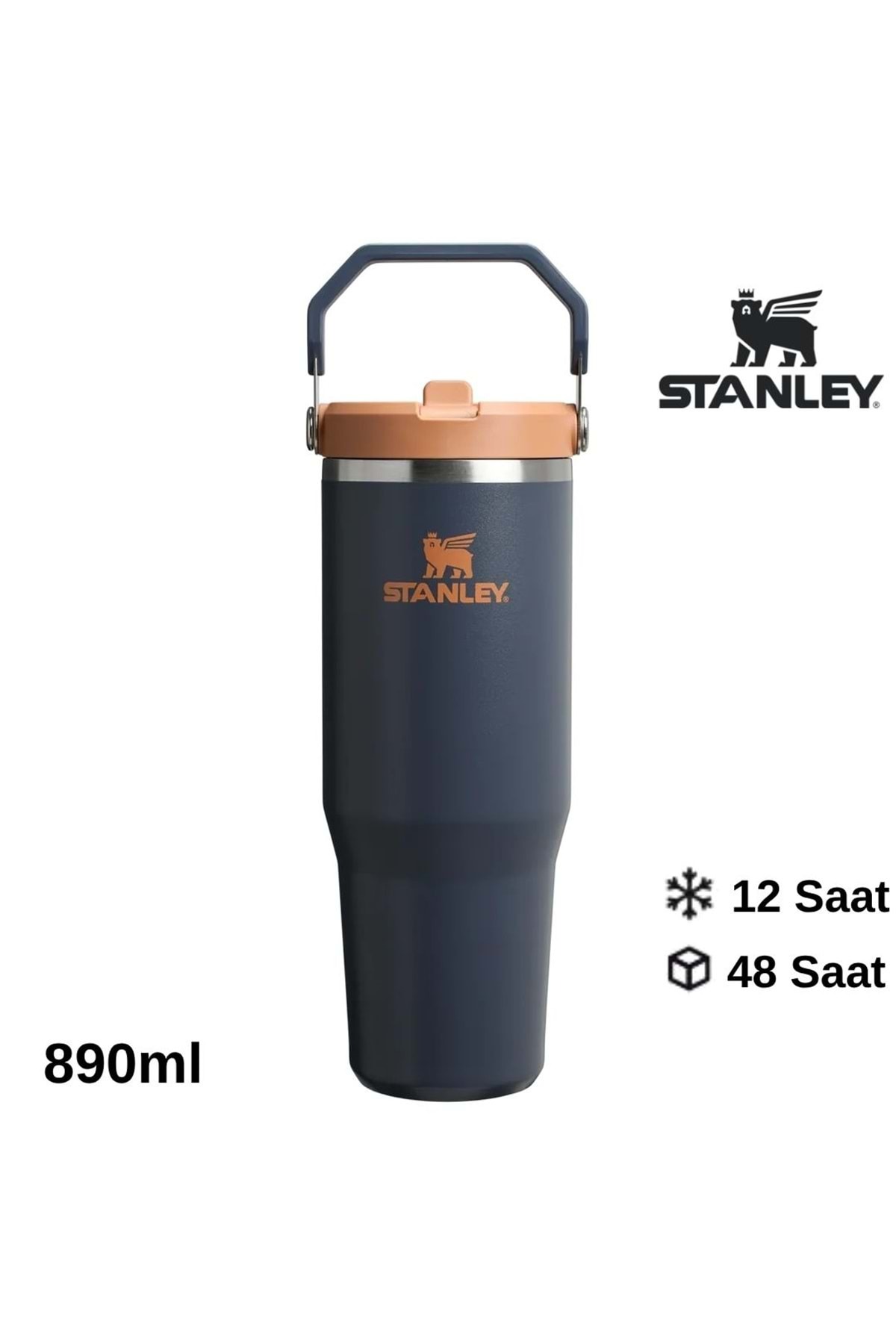 فلاسک قمقمه آبی تیره ICEFLOW 10 12043 073 اورجینال Stanley