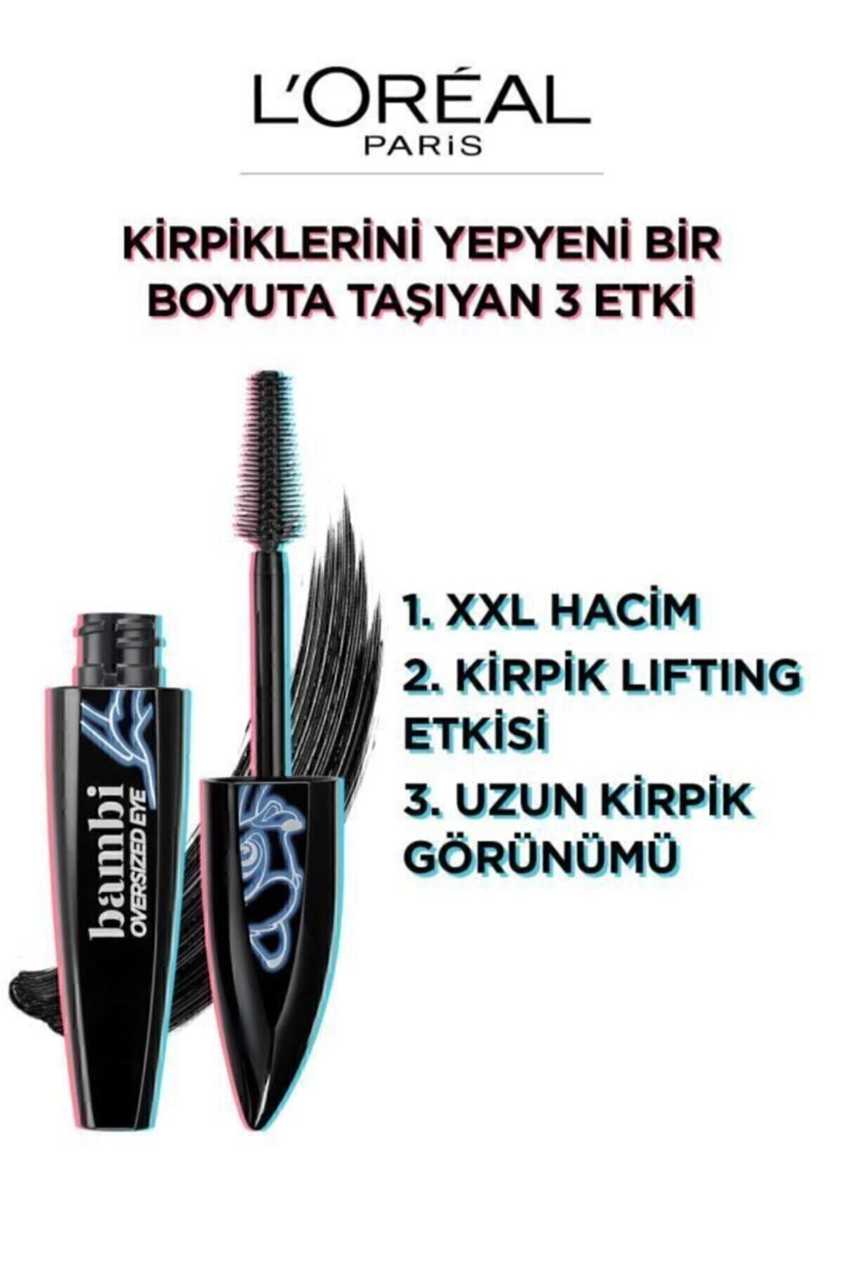 L'Oreal Paris ریمل بامبی افکت چشم غزال Bambi مژه هایی حجیم بلند و حالت دار با اثر لیفتینگ