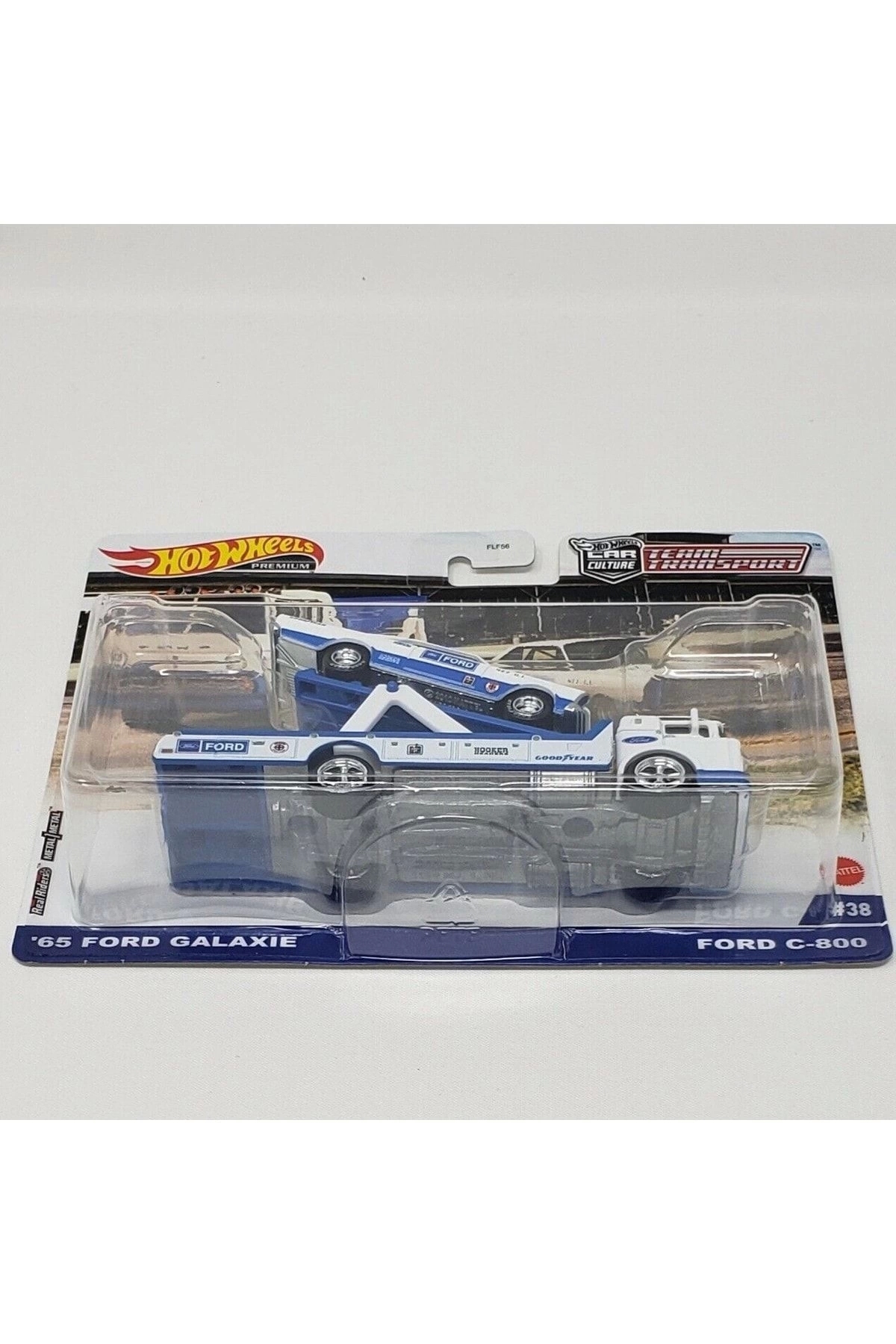 ماشین اسباب بازی 2022 جدید TEAM TRANSPORT 65 FORD GALAXIE C 800 BLUE 38 1:64 SCALE HOTWHEELS PREMIUM HOT WHEELS