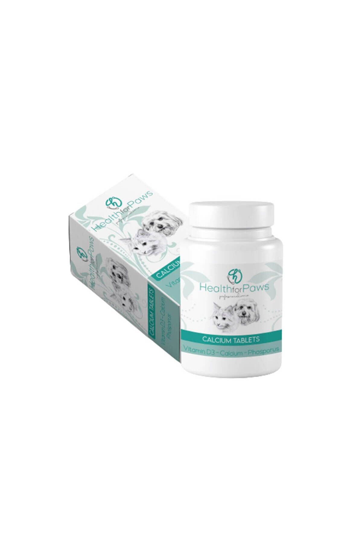 قرص کلسیم سگ و گربه هلث فور پاوز HEALTH FOR PAWS برای رشد و نمو