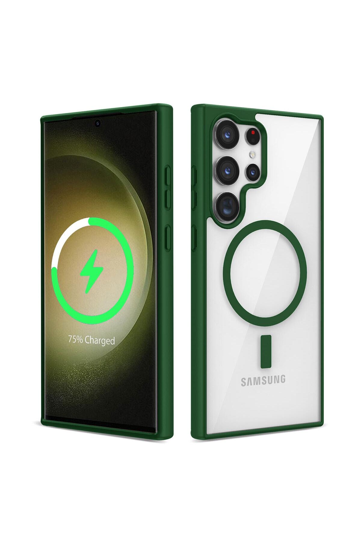 کاور و قاب SAMSUNG GALAXY S23 ULTRA CASE MAGSAFE شارژ بی سیم دارای محافظ کامل پوشش سیلیکونی سخت رنگارنگ فیبکس Fibaks