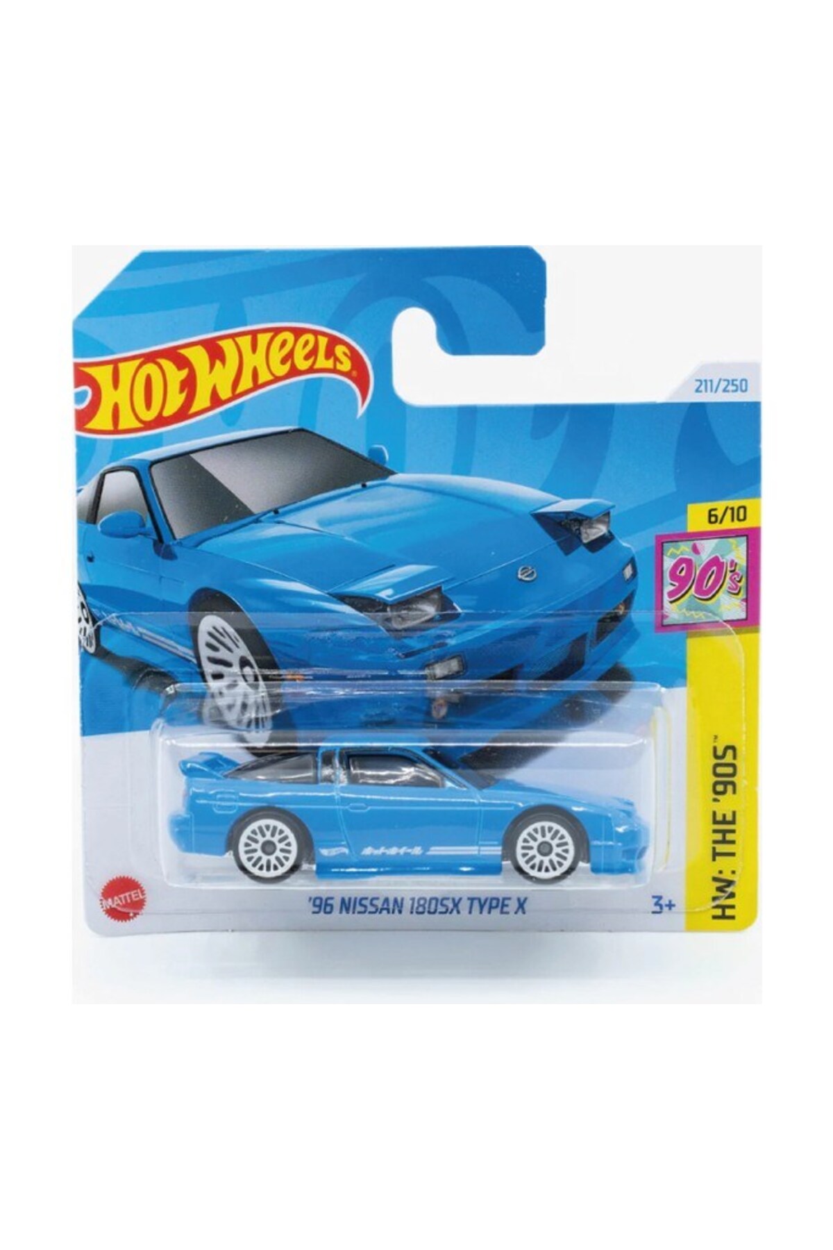 ماشین اسباب بازی CARS HTB 08 HW: '90'S '96 NISSAN 180SX TYPE X هات ویلز اورجینال HOT WHEELS