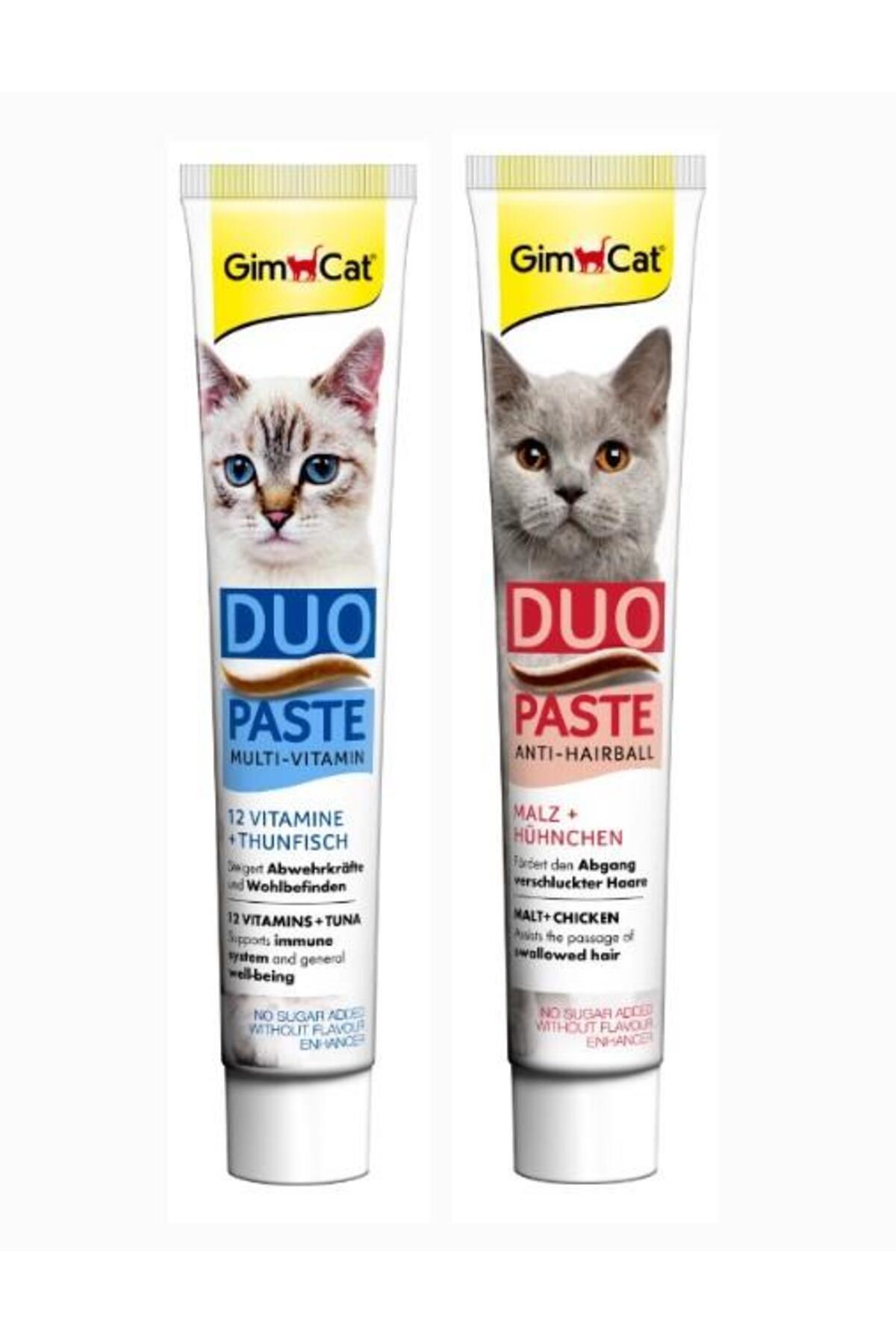 خمیر دوقلو مولتی‌ویتامین و ضدگلوله مویی گربه جیم‌کت Gimcat، ۵۰ گرم