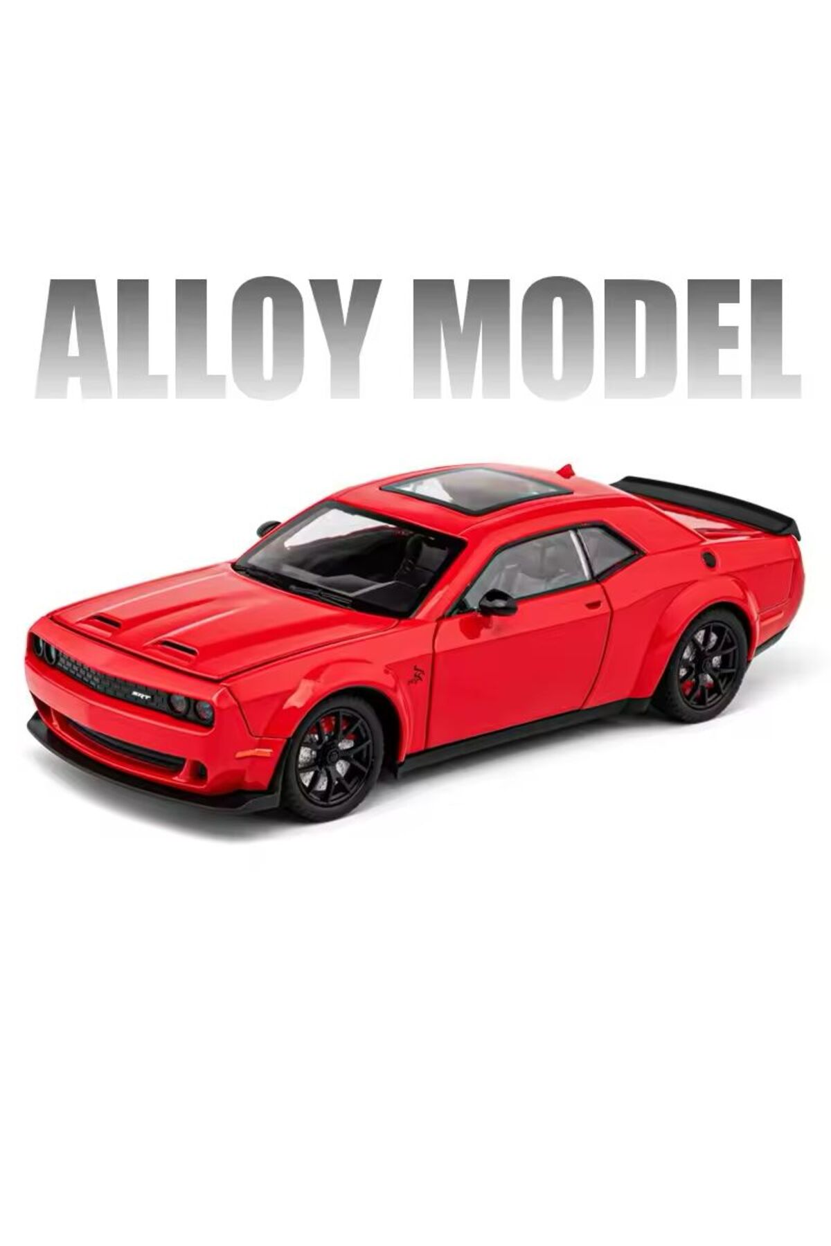 مدل خودرو DODGE CHALLENGER SRT 1:24 DIECAST MODEL CAR با چراغ های صوتی درهای باز شونده اورجینال SECTOYS