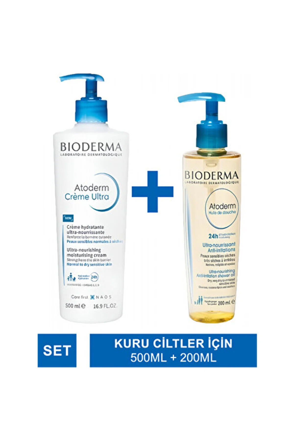 سرم پوست کرم آتودرم اولترا 500 میل روغن دوش اتودرم 200 Bioderma