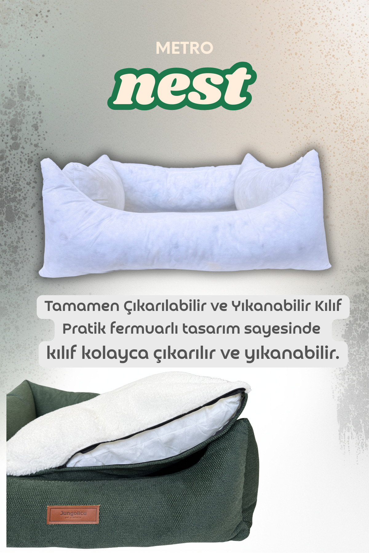 تخت گربه و سگ جونگولیکا پت پروداکتس Jungolica Pet Products Metro Nest مدل JPP88، سبز