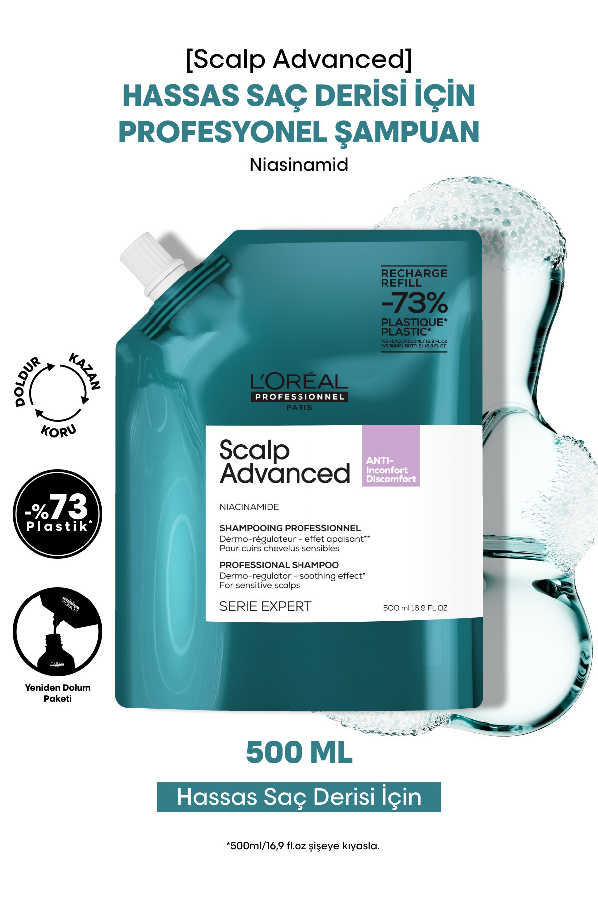 شامپو مردانه و زنانه 500 میل حرفه ای پیشرفته PROFESSIONAL ADVANCED L'oreal Professionnel
