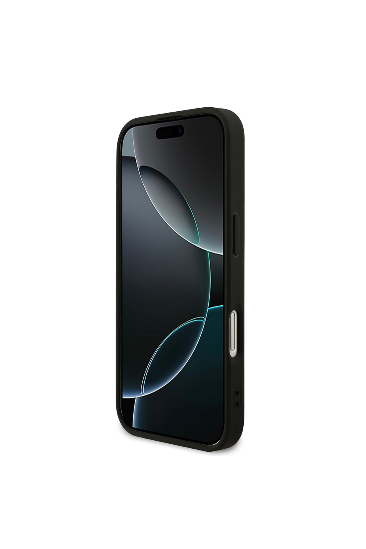 کاور و قاب سازگار با IPHONE 17 اصل دارای مجوز شارژ M SAFE پوشش چرمی PU لوگوی متنی مشکی اورجینال Guess