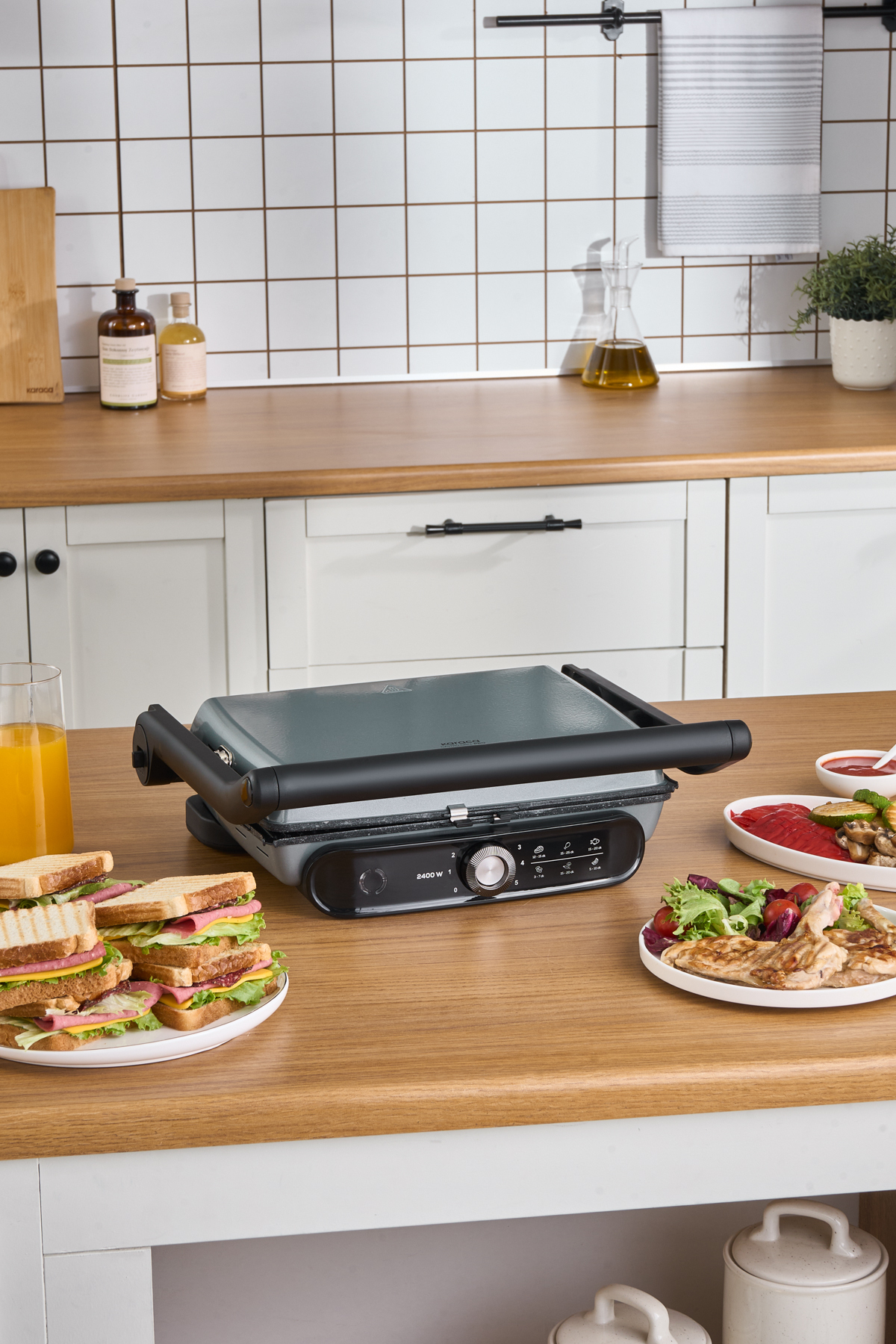 دستگاه ساندویچ و تست گریل توستر آنتراسیت GASTRO GRILL PRO 2400W اورجینال Karaca