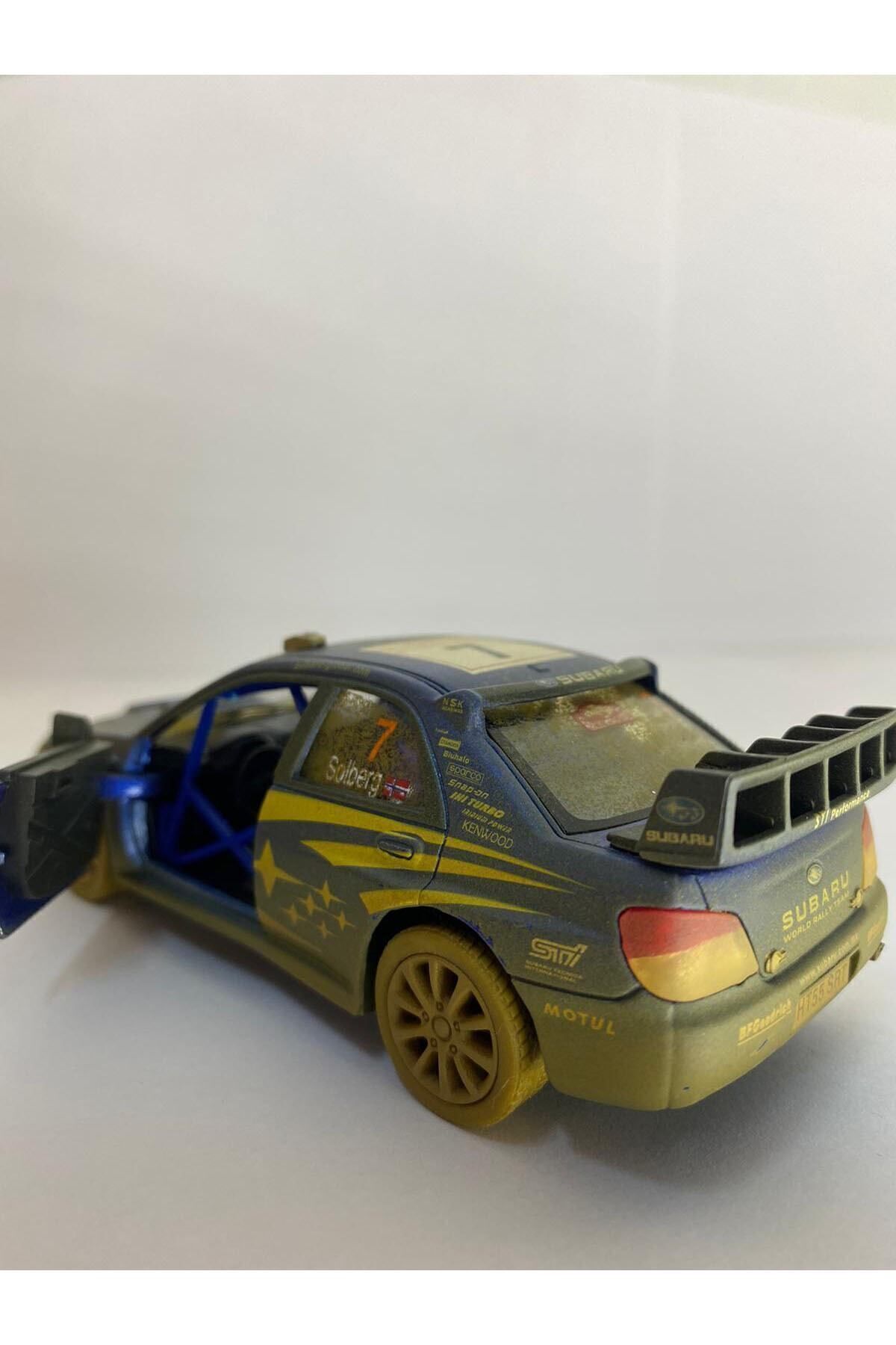 مدل خودرو ماشین اسباب بازی فلزی سوبارو ایمپرزا WRC مادی اورجینال درب 12 سانتی متر باز می شود Diecast