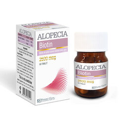 قرص بیوتین ۲۵۰۰ میکروگرم درمو کلین Dermo Clean سری Alopecia بسته ۶۰ عددی